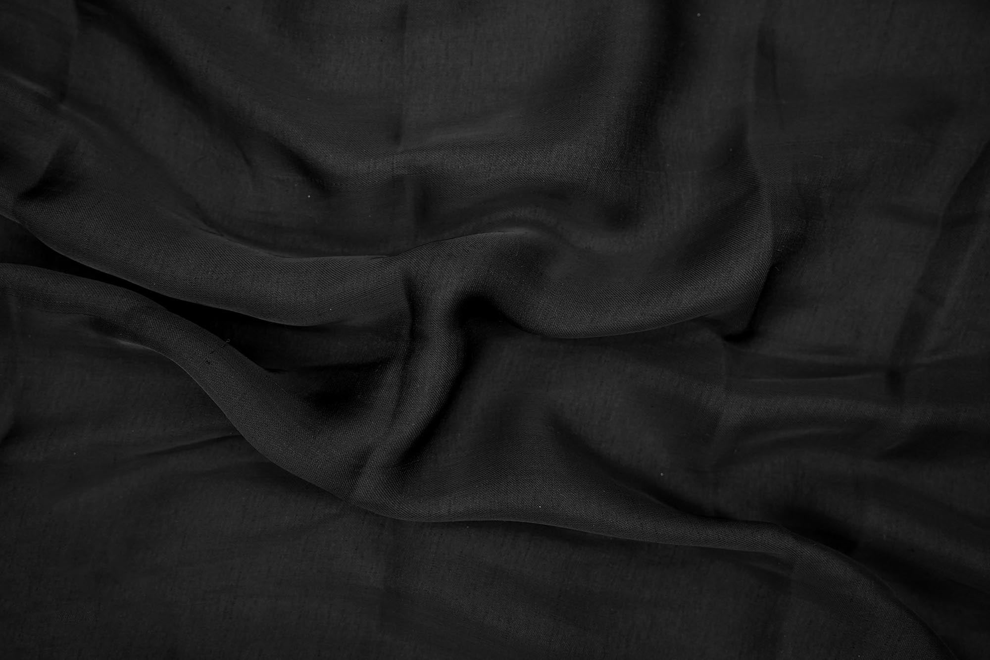 Black coloured barfi silk fabric