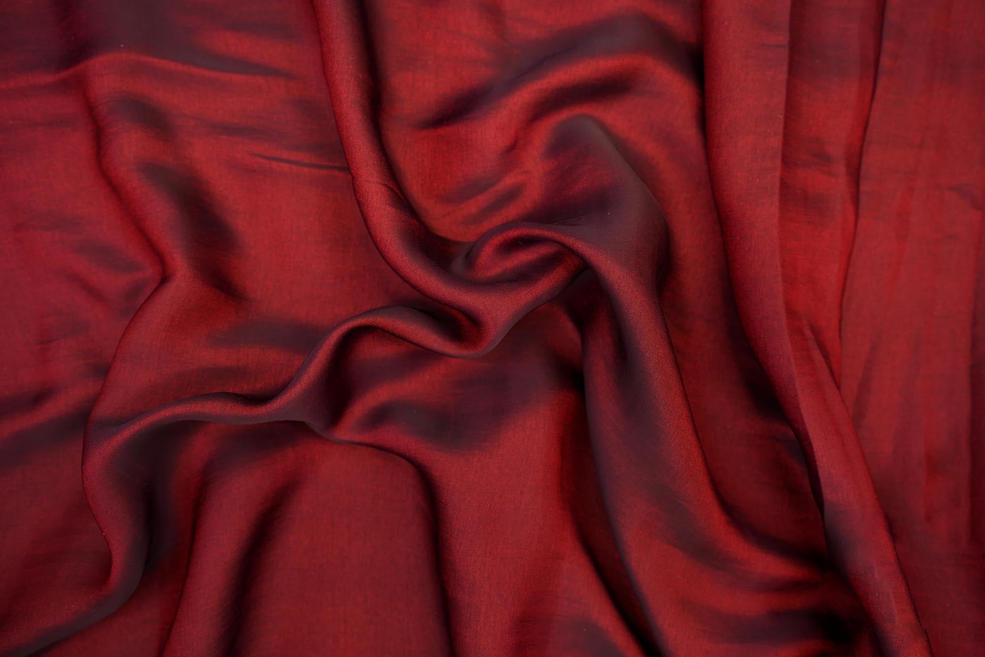 Deep maroon coloured barfi silk fabric