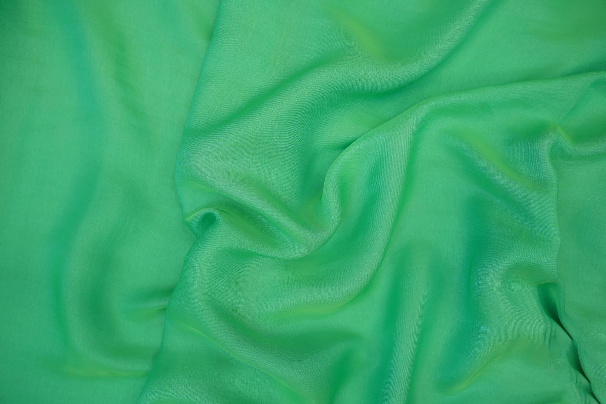 Parrot green coloured barfi silk fabric