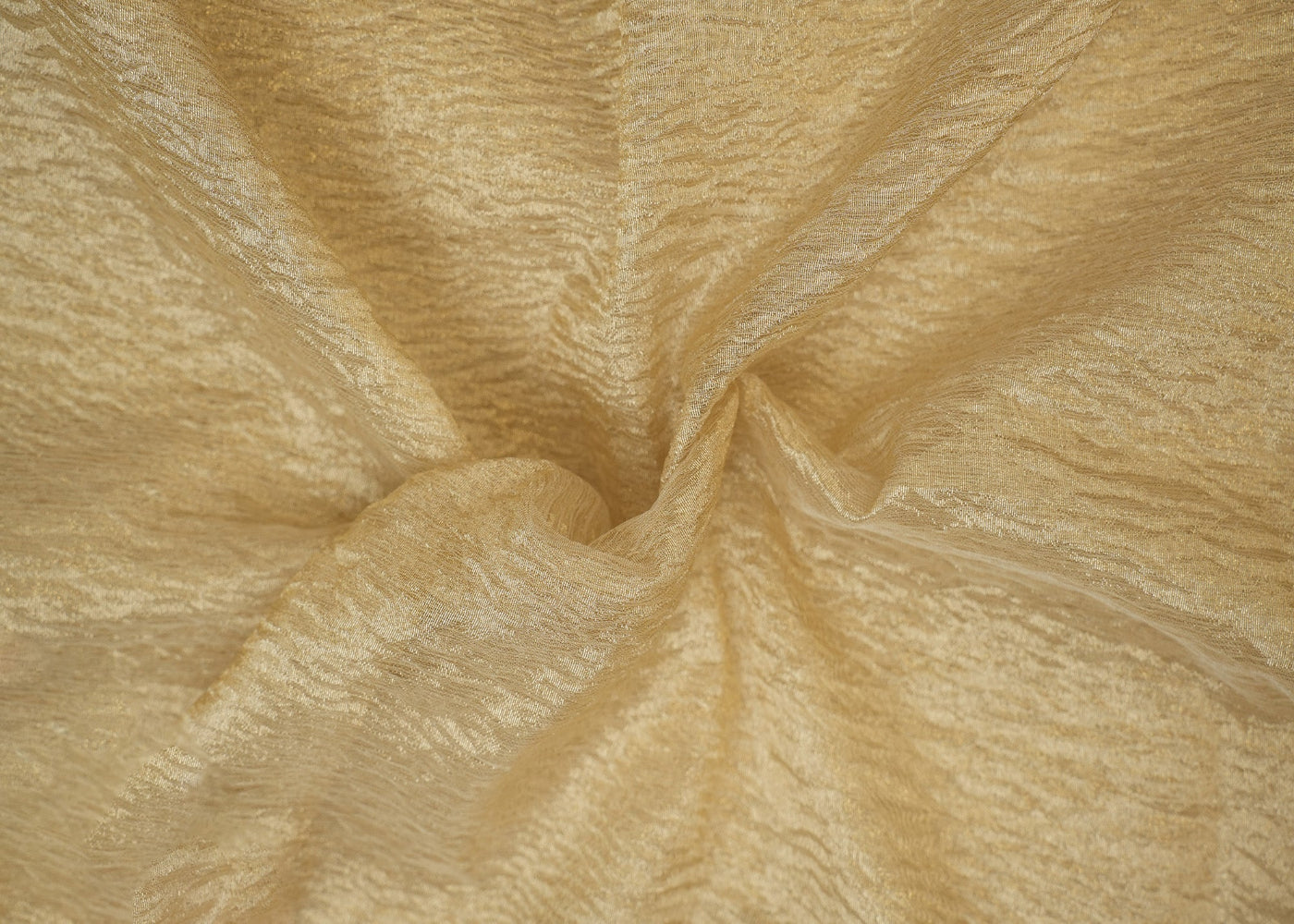 Champagne crushed tissue with silver shimmer