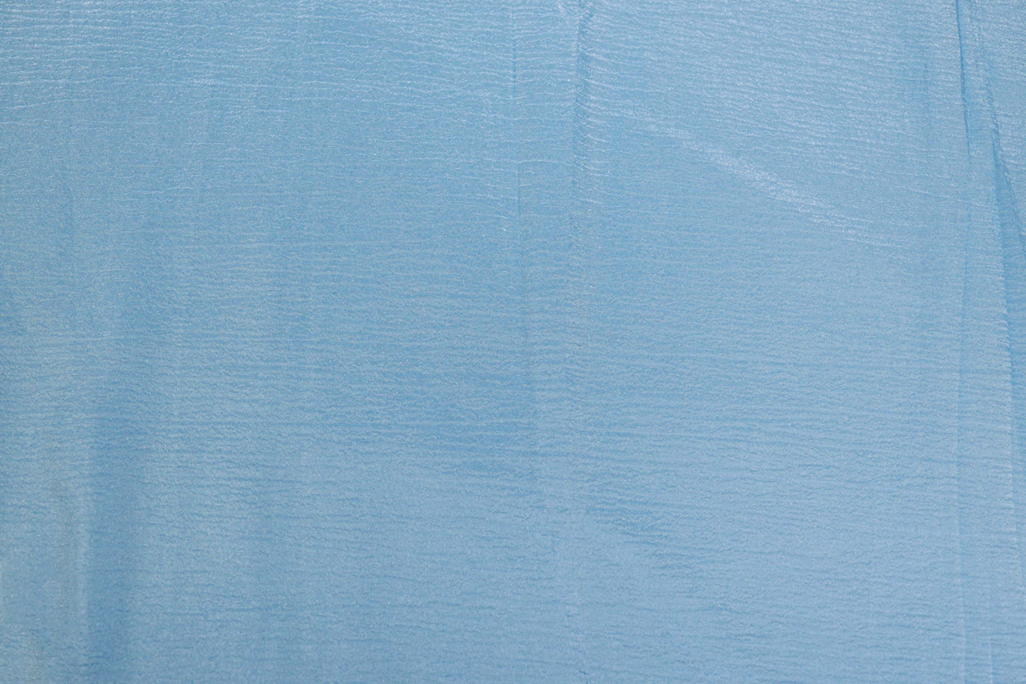 Sky blue coloured crushed tissue organza fabric