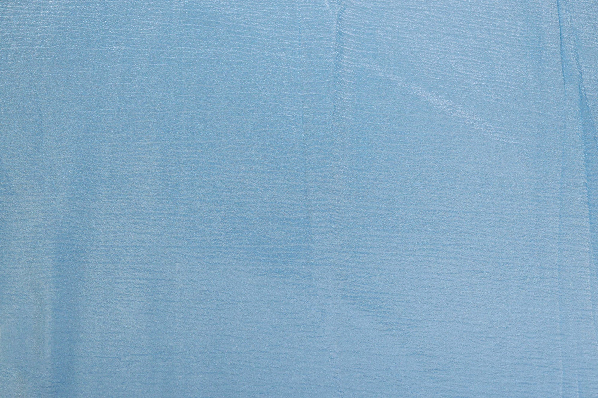 Sky blue coloured crushed tissue organza fabric