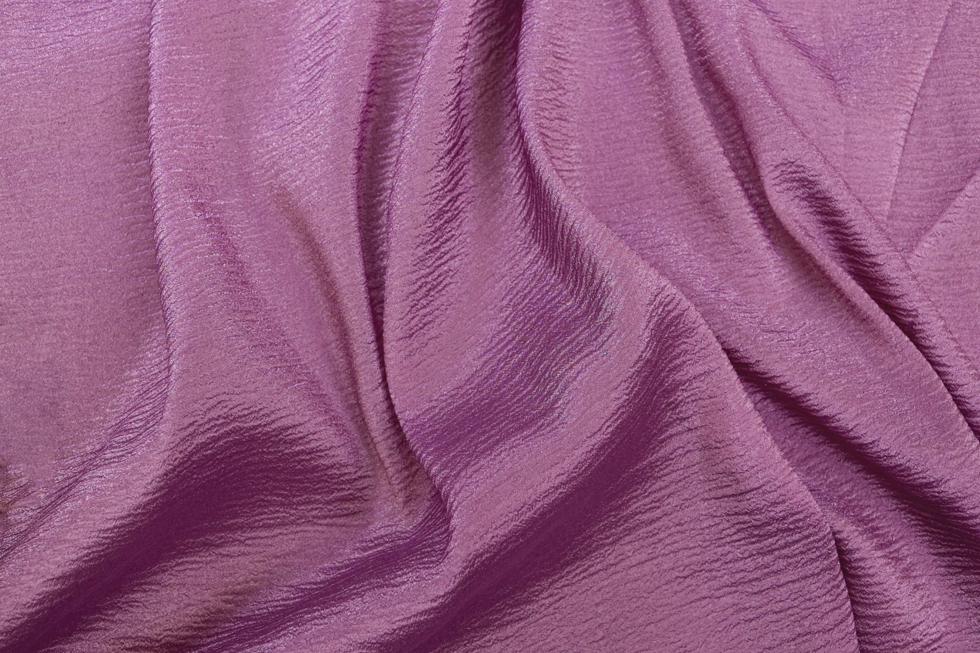 Wine coloured crushed tissue organza fabric