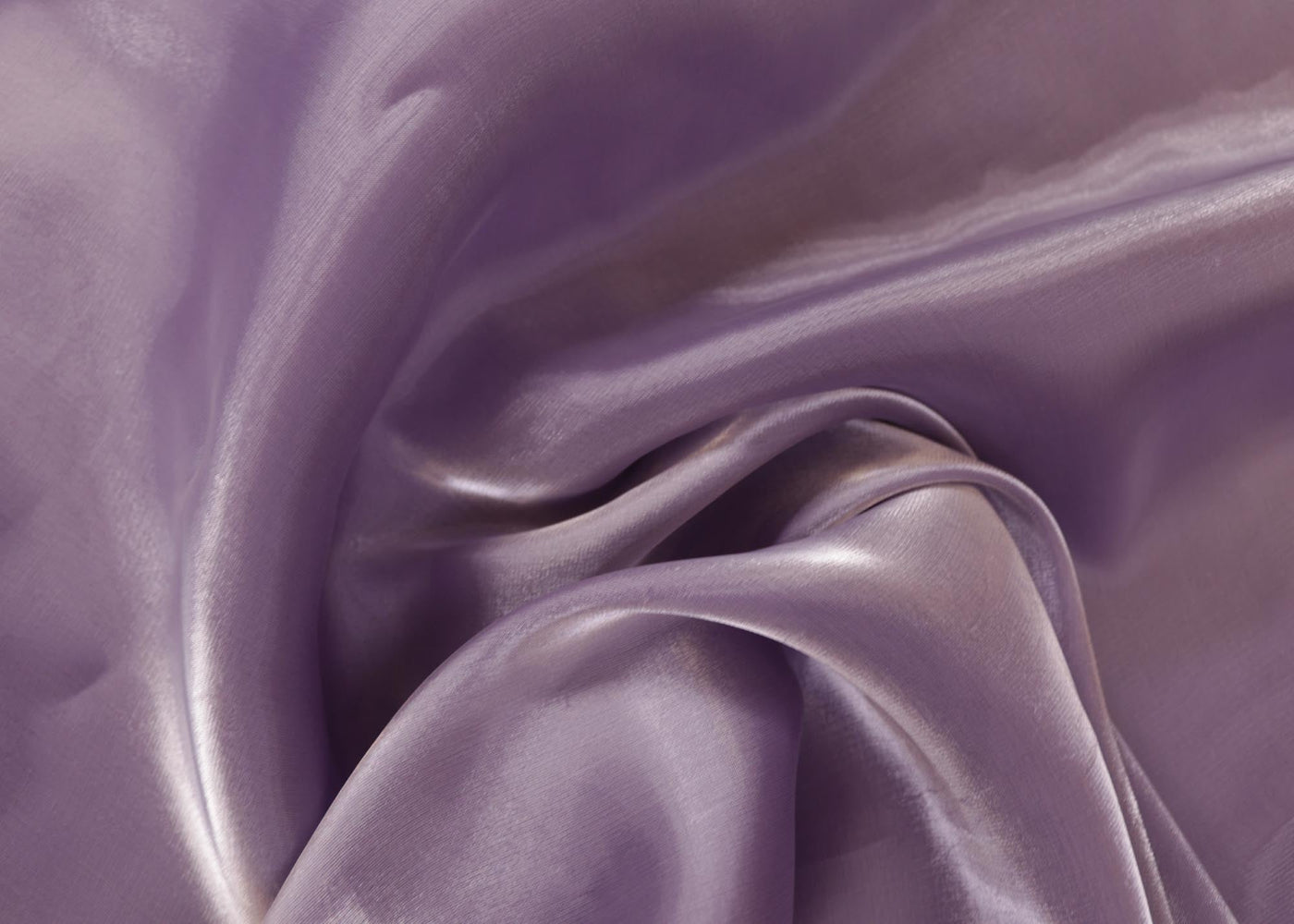 Purple grey coloured Organza Satin plain fabric