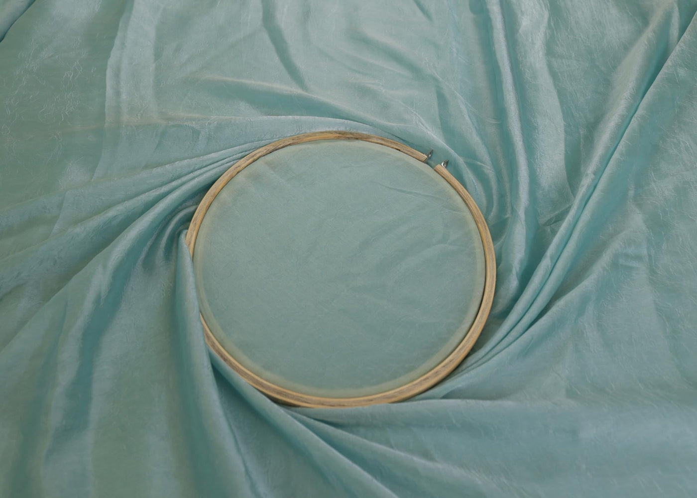 Powder blue  coloured silk crushed texture fabric - Paras Gallery Fabrics