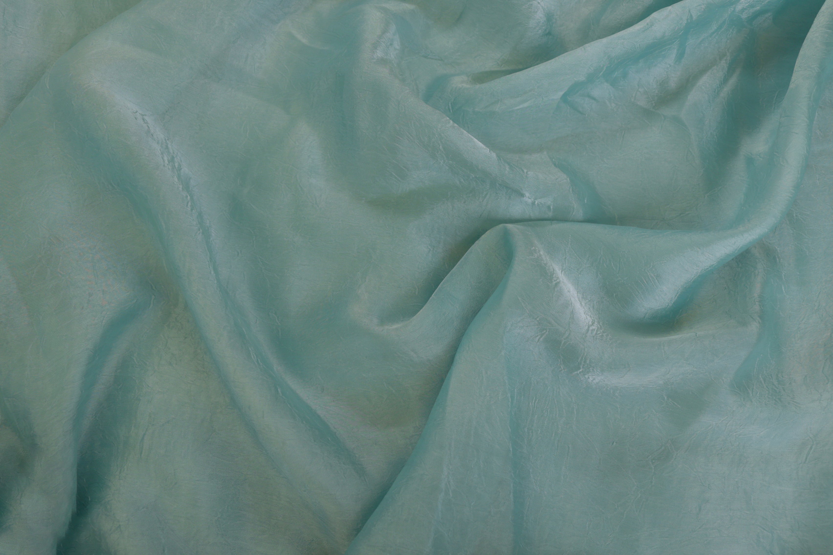 Powder blue  coloured silk crushed texture fabric