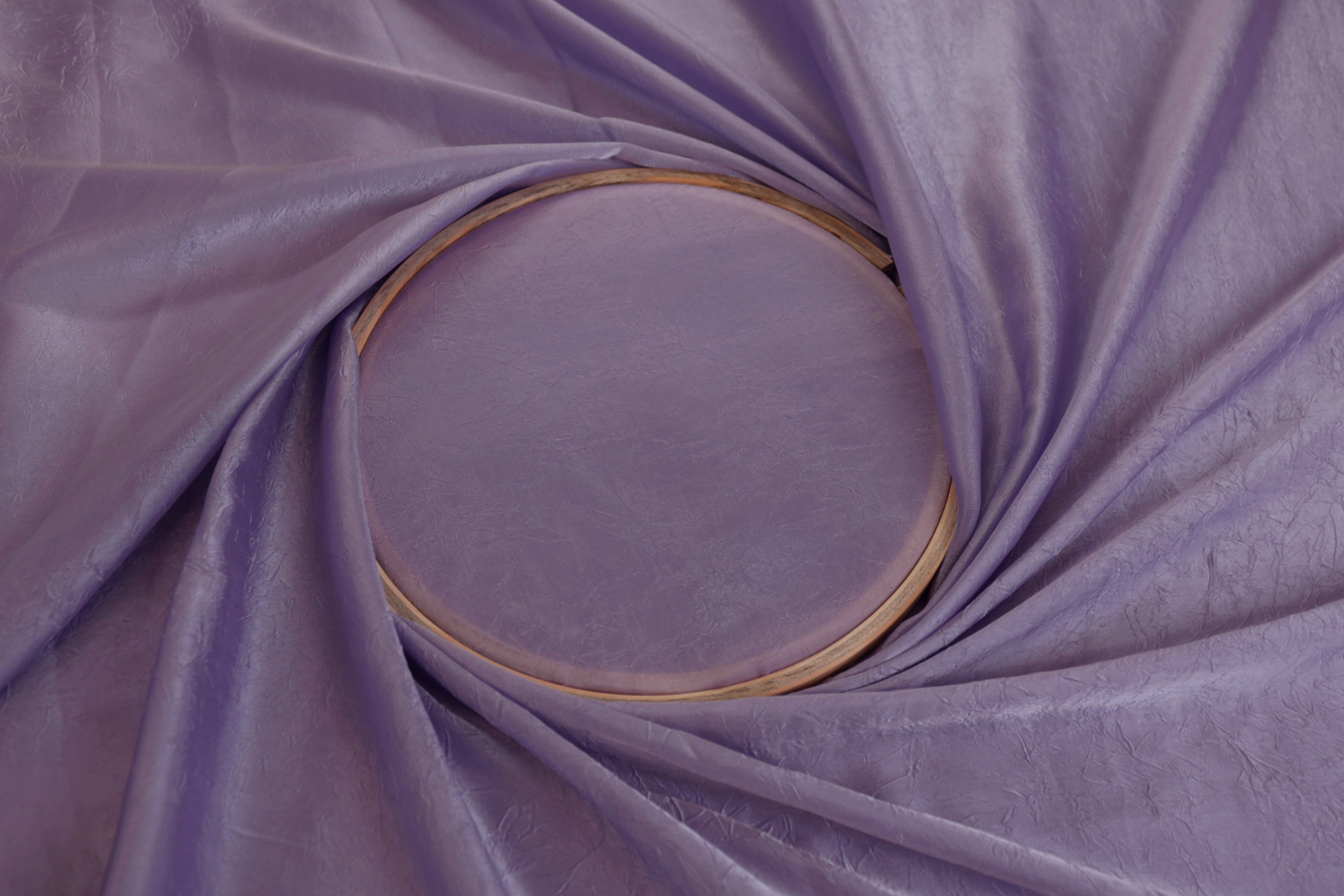 Lavender coloured silk crushed texture fabric