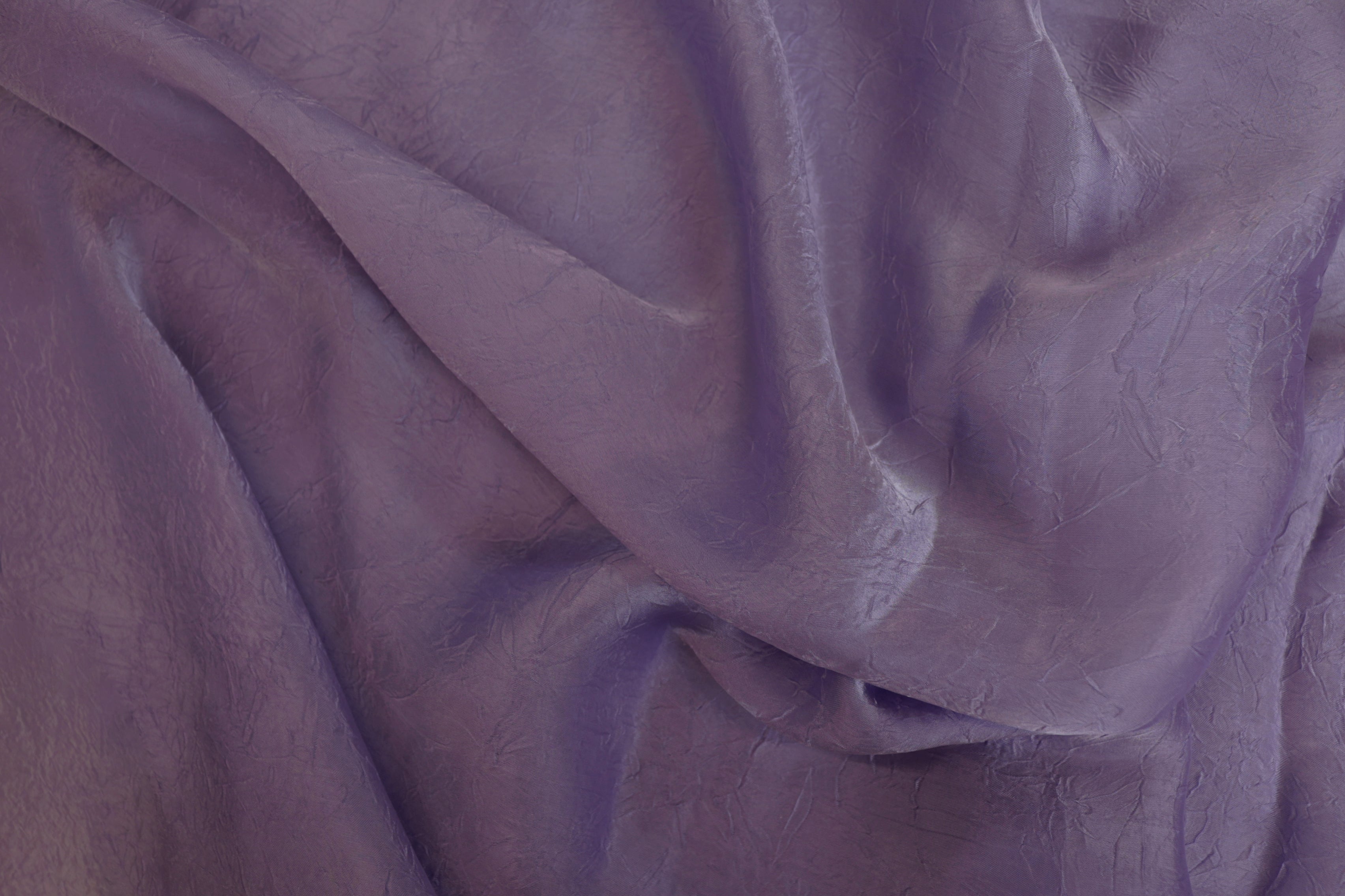 Lavender coloured silk crushed texture fabric