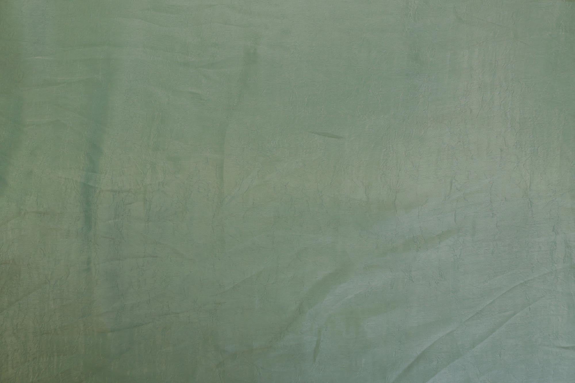 Sea green coloured silk crushed texture fabric