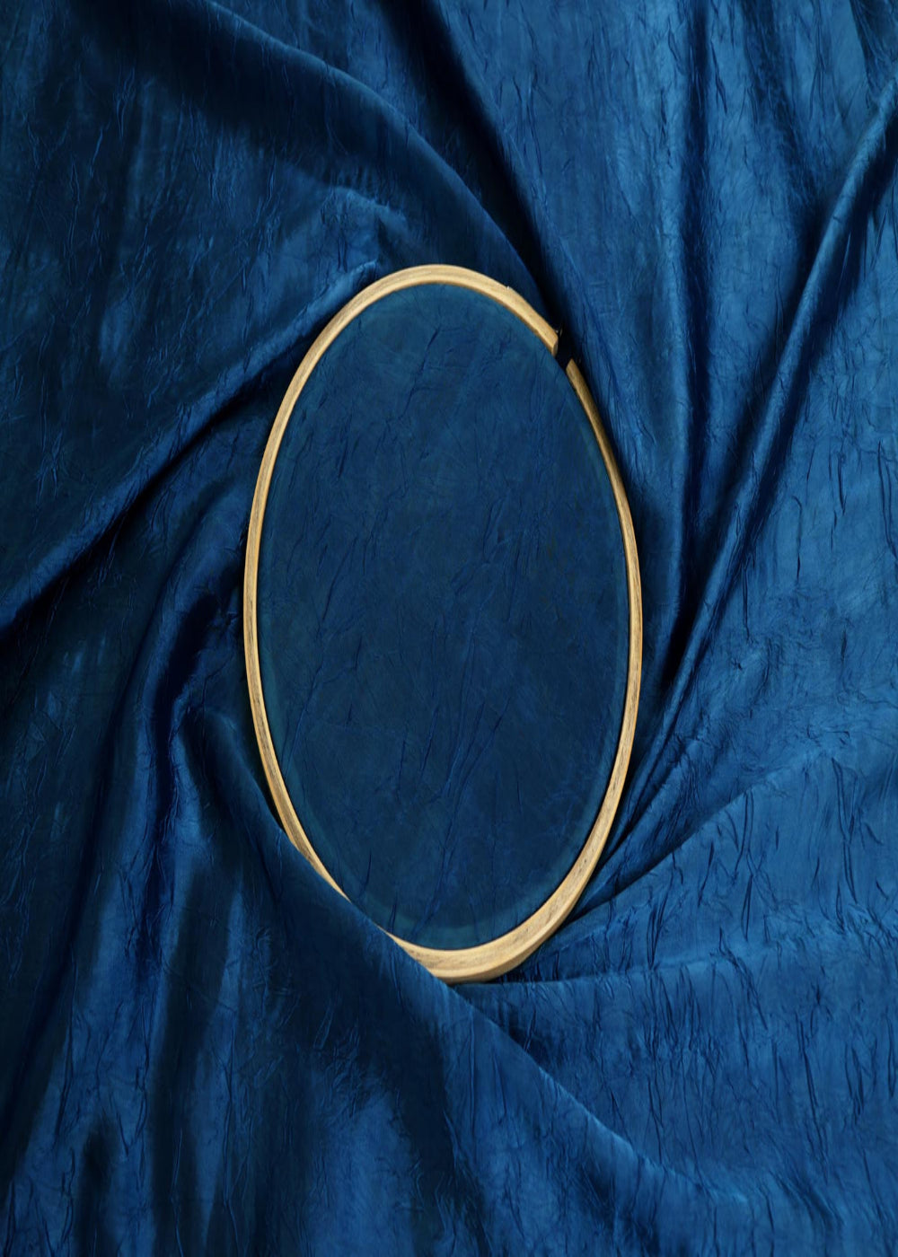 Peacock-blue-coloured-silk-crushed-texture-fabric-| -9271(7)