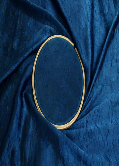 Peacock Blue Coloured Silk Crushed Texture Fabric 9271(7)
