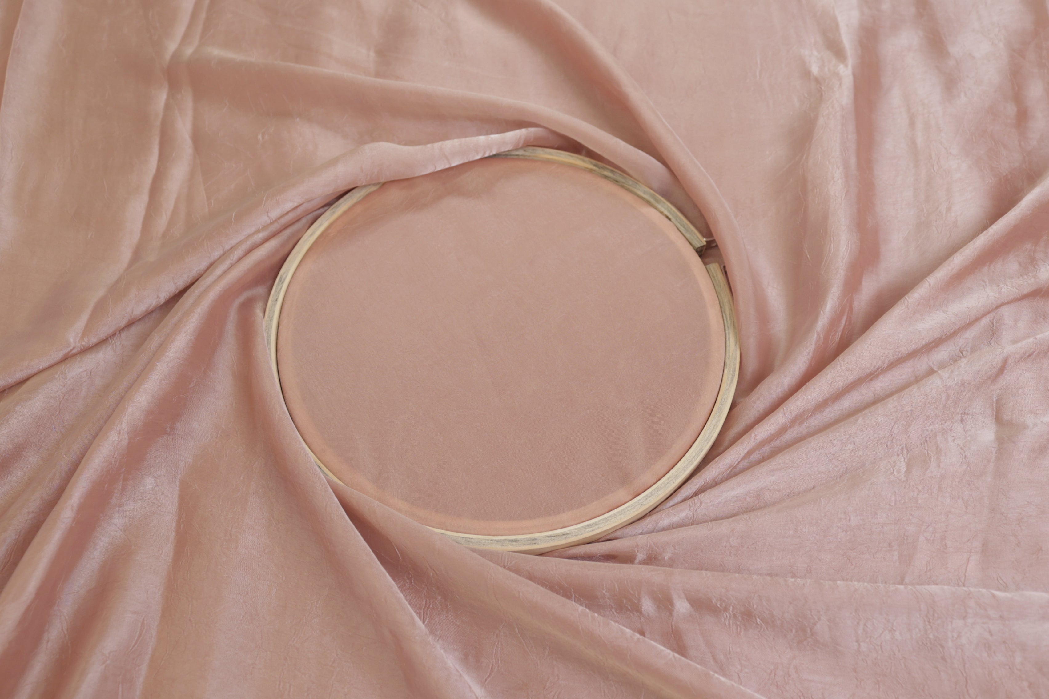 Rose Pink coloured silk crushed texture fabric