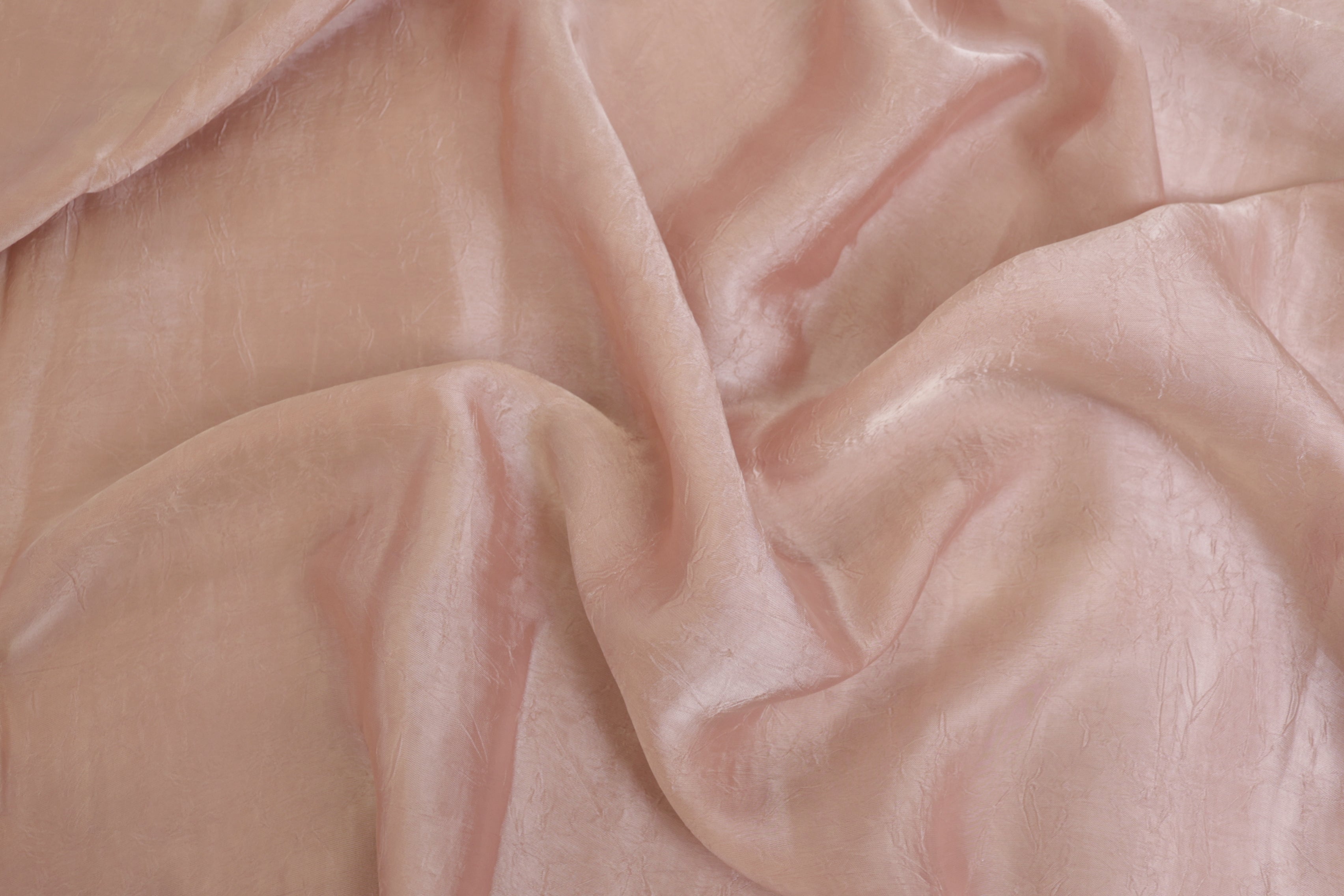 Rose Pink coloured silk crushed texture fabric