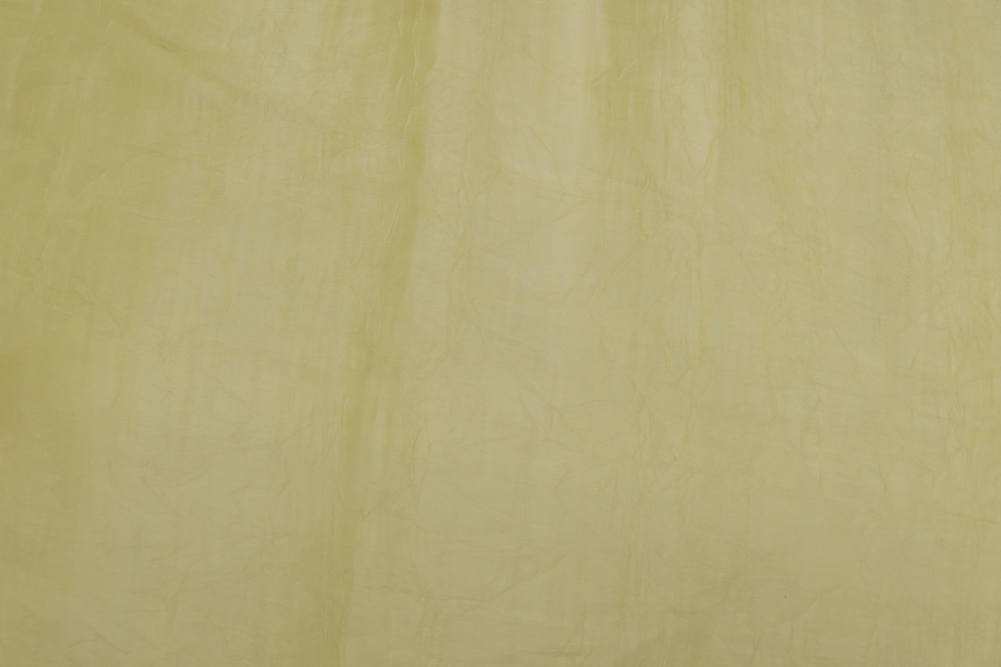 Lemon coloured silk crushed texture fabric