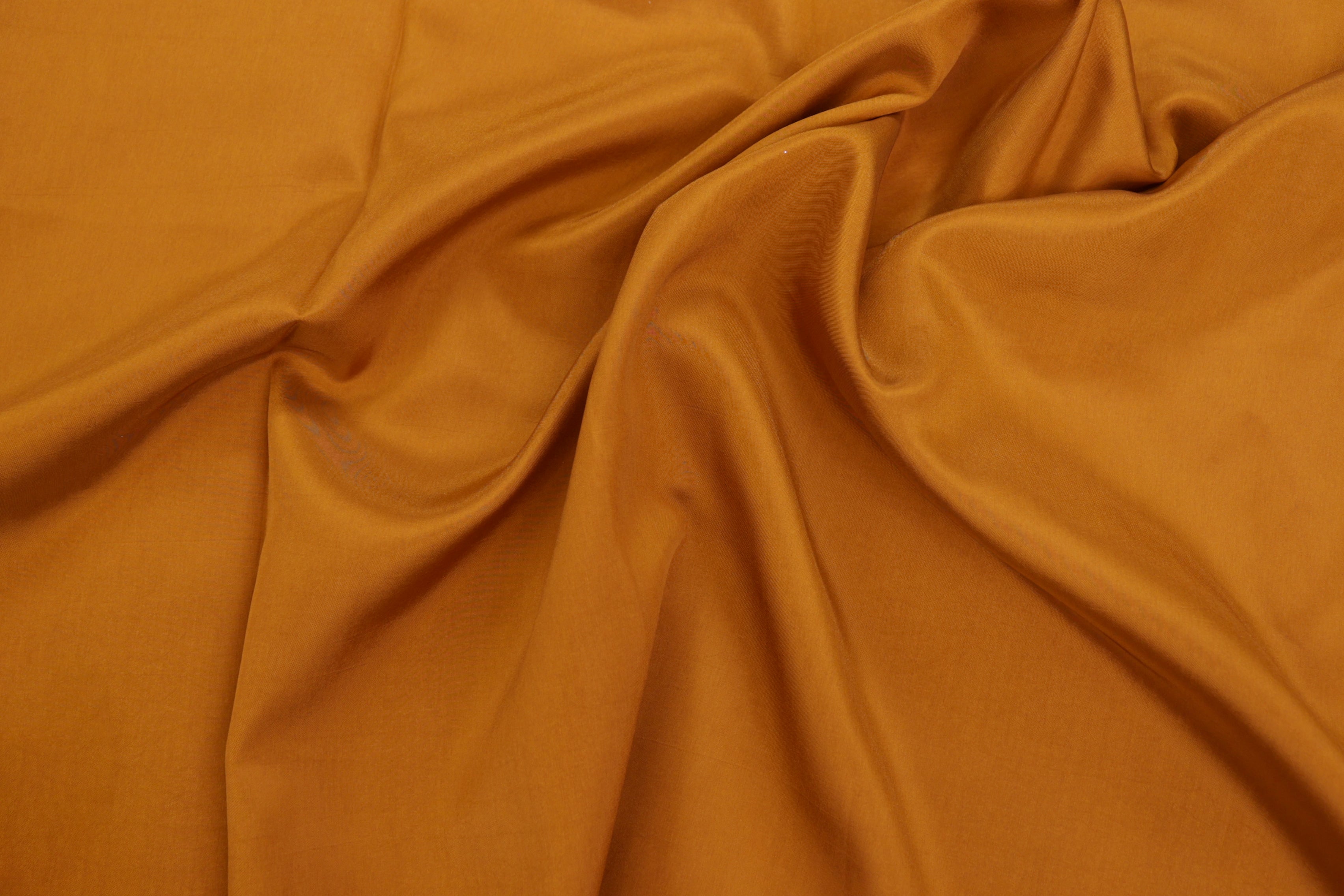 Mustard coloured  habutai silk fabric