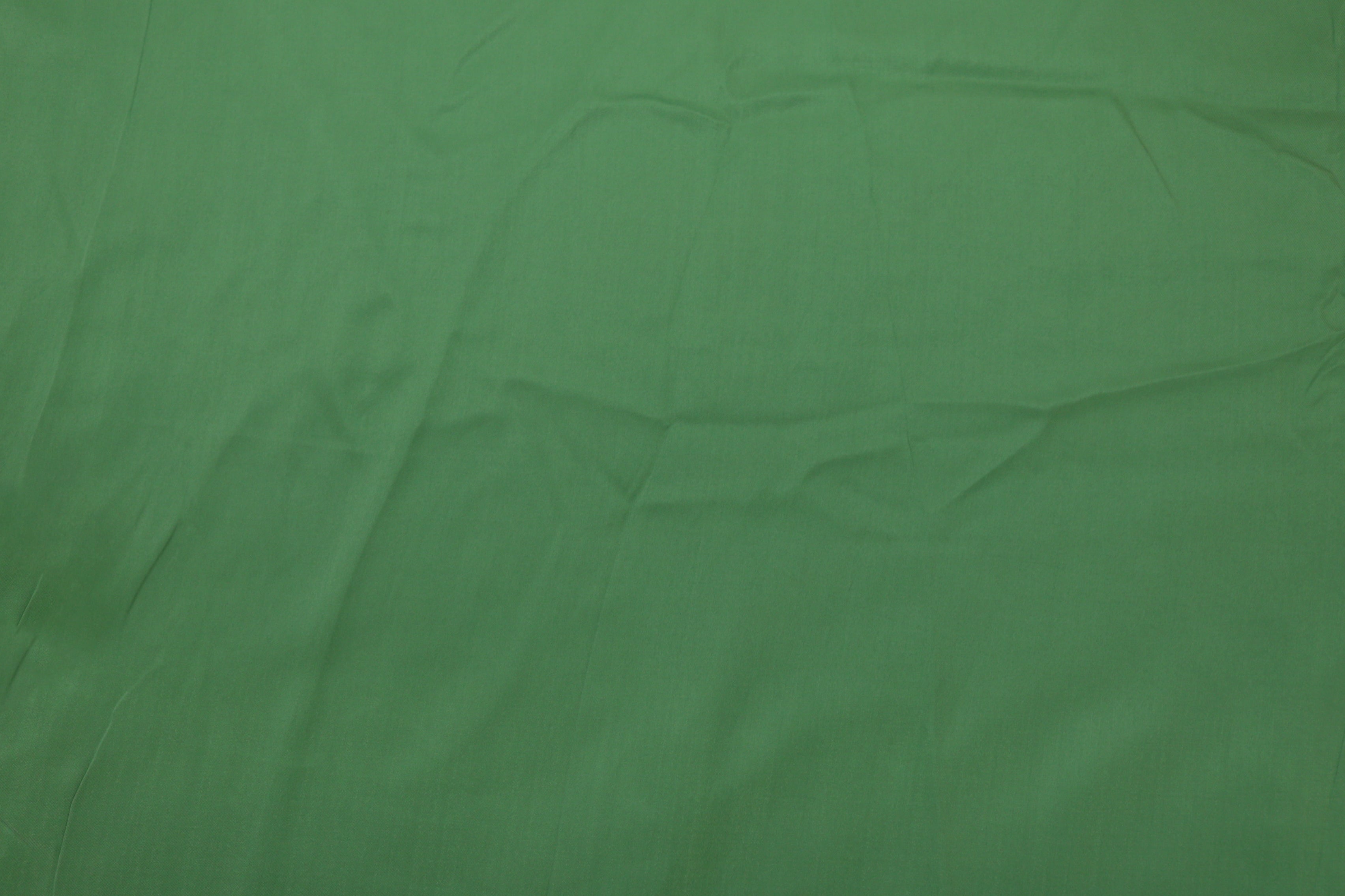 Fern green coloured  habutai silk fabric