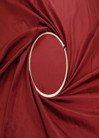 Deep Maroon Coloured Habutai Silk Fabric | 9272(3)