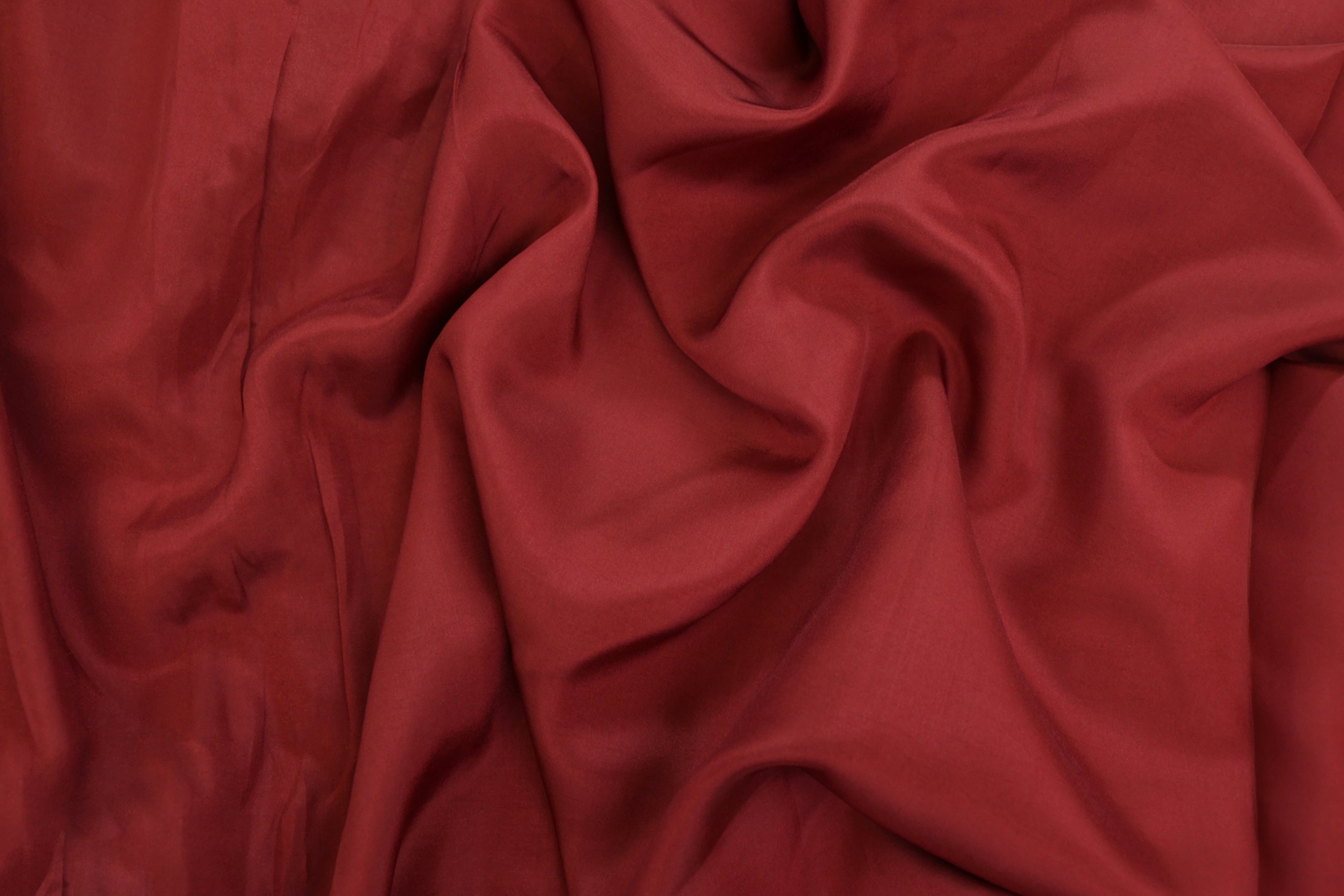 Deep maroon coloured  habutai silk fabric