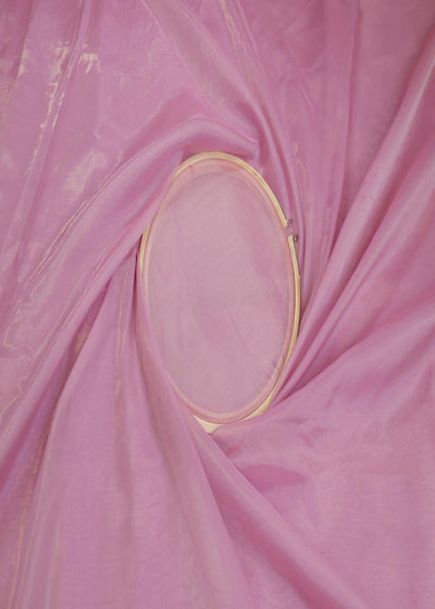 Purple Pink Soft Tissue Fabric With Silver Shimmer Silver Shimmer 9274(17)