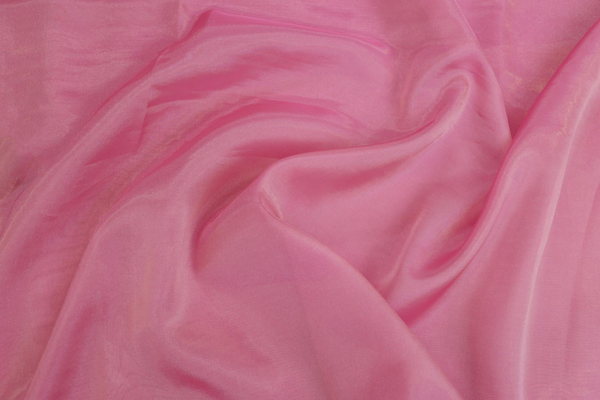 Light Pink coloured Soft tissue tissue fabric with gold shimmer