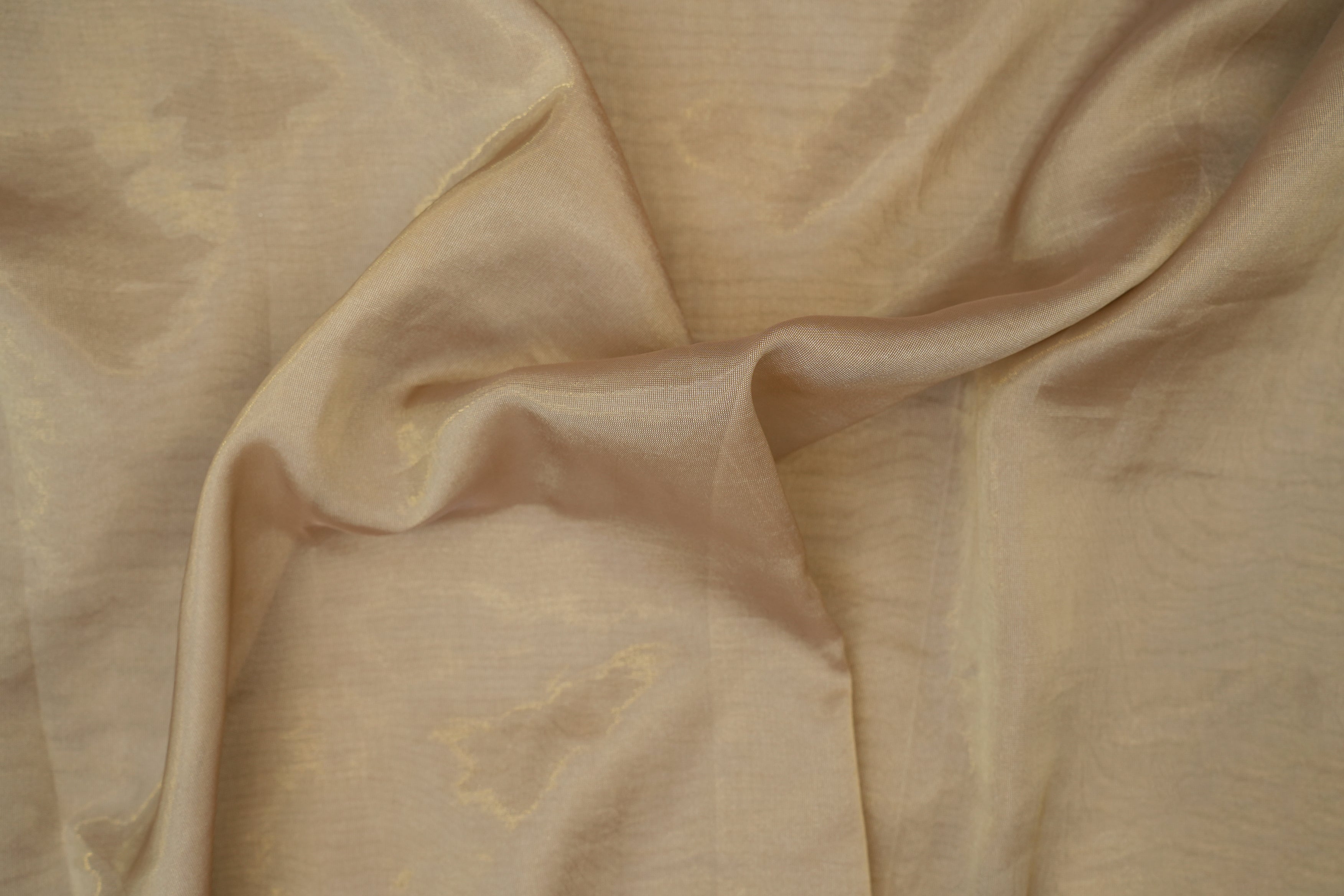 veg gold coloured Soft tissue tissue fabric with gold shimmer