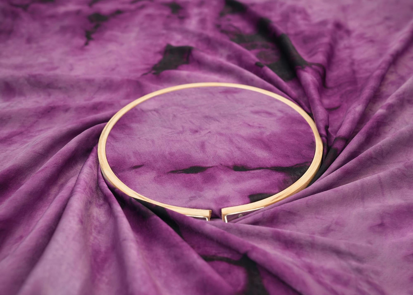 Dark purple coloured soft suede texture - Paras Gallery Fabrics