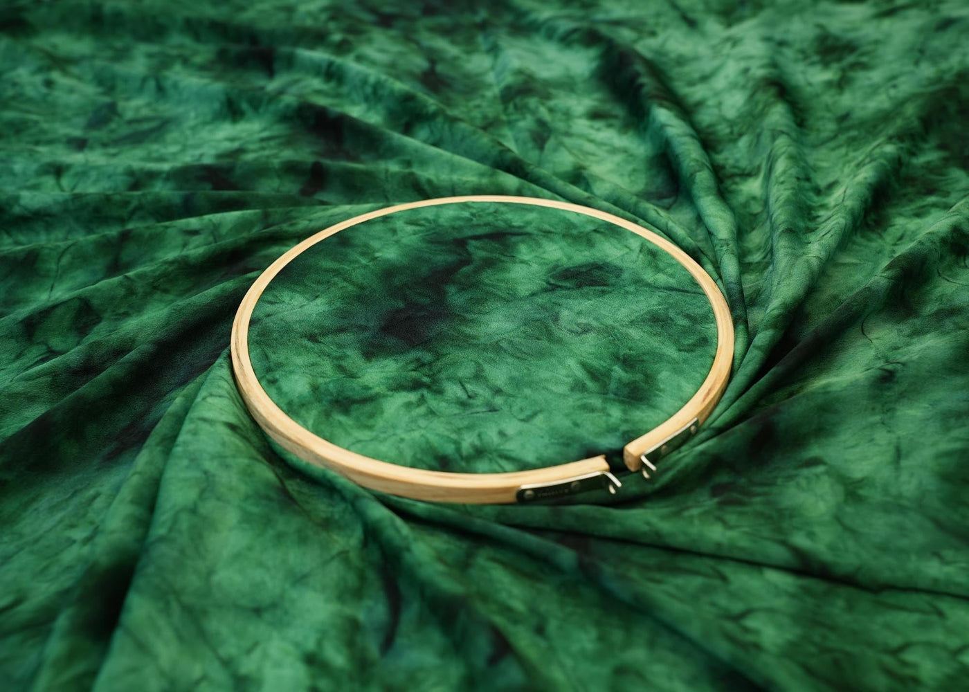 Green coloured soft suede texture - Paras Gallery Fabrics