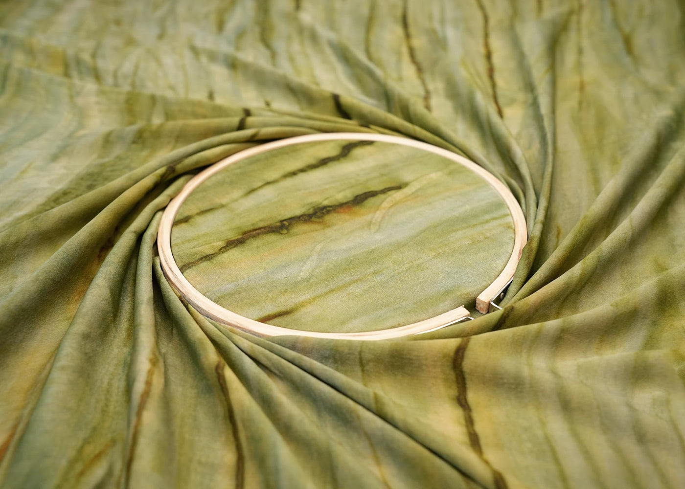 Mehendi green coloured soft suede texture - Paras Gallery Fabrics