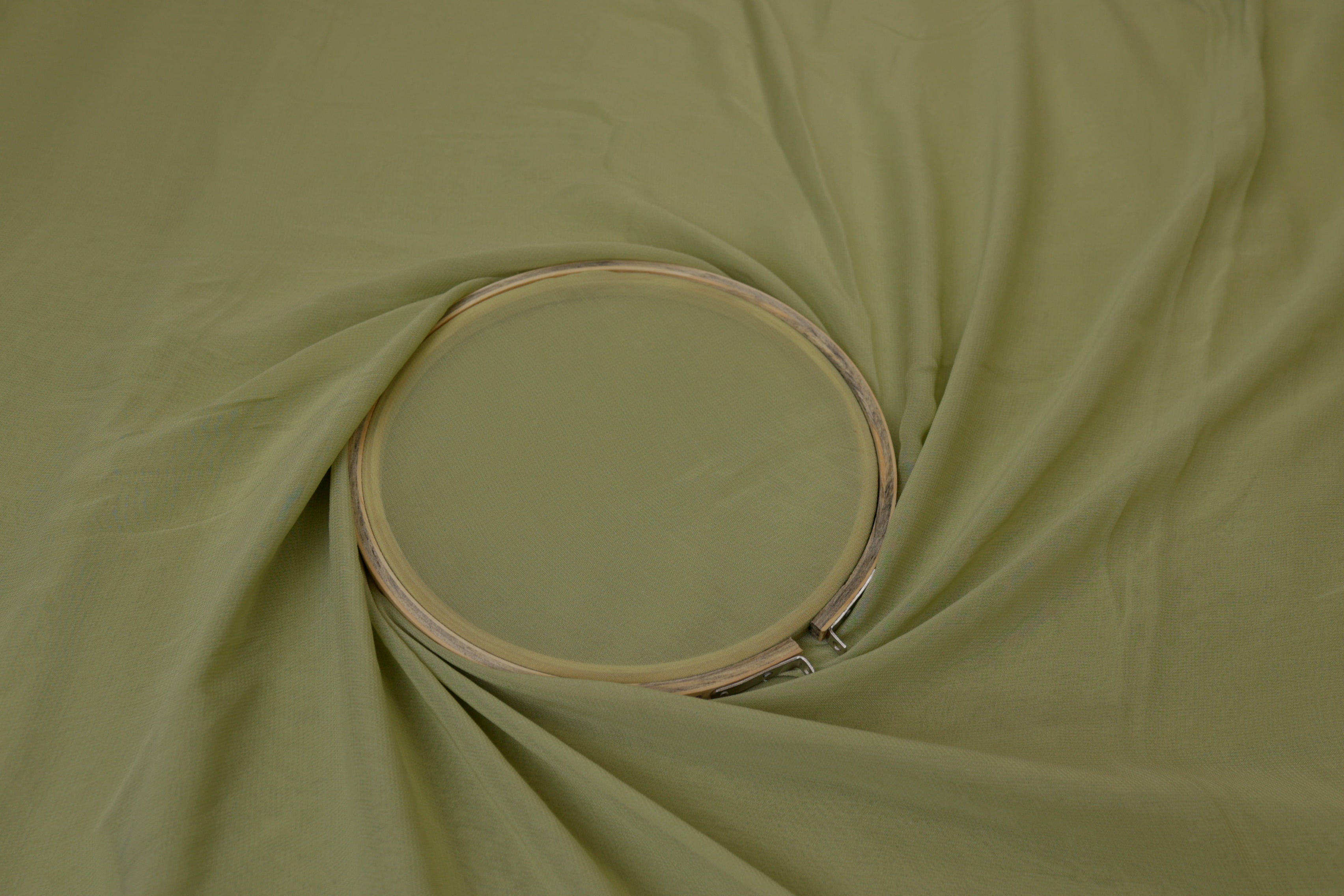 Light Olive plain georgette fabric