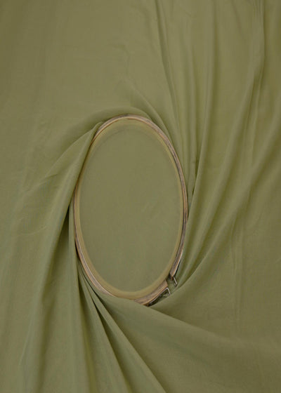 Light Olive Plain Georgette Fabric 9293(11)