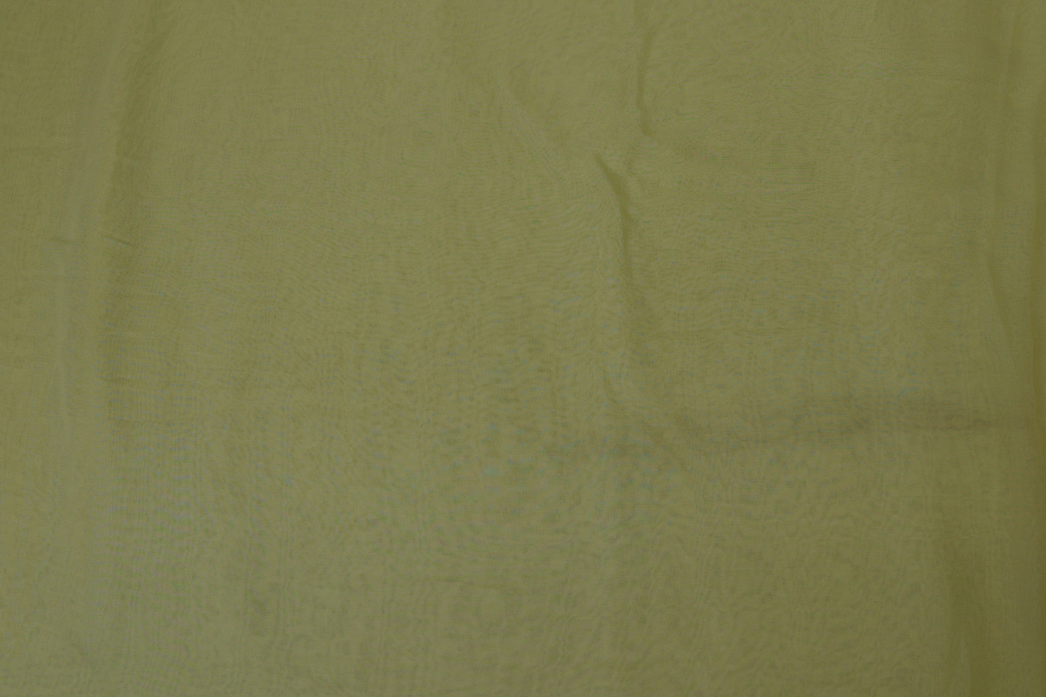 Light Olive plain georgette fabric