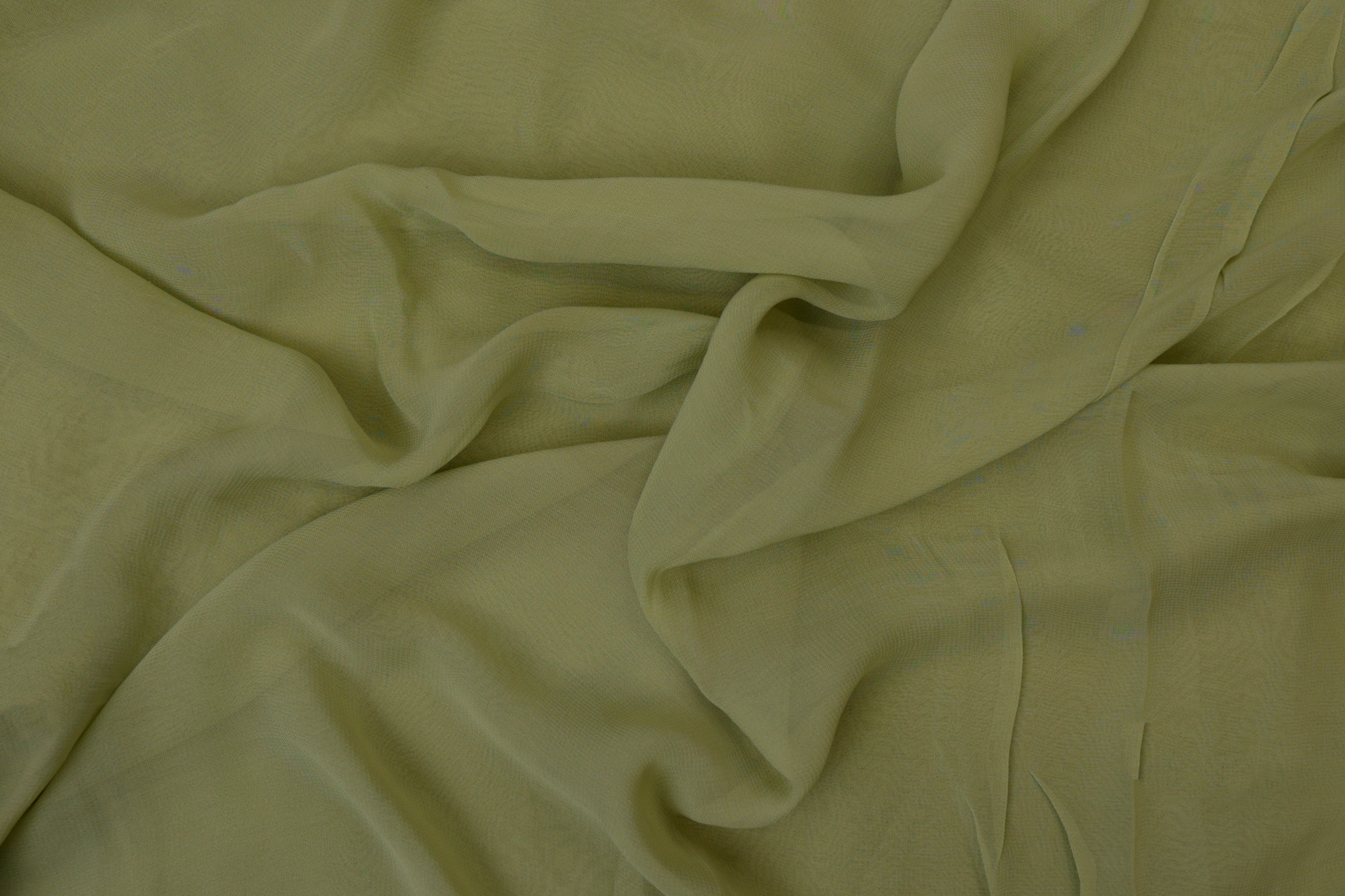 Light Olive plain georgette fabric