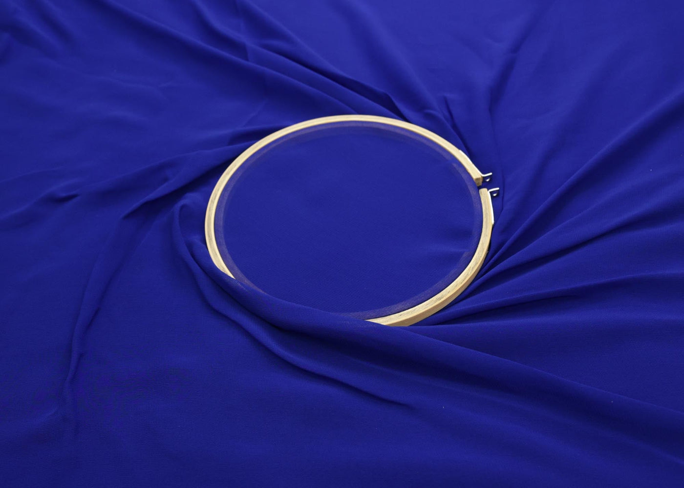 Royal blue plain georgette fabric- Paras Gallery Fabrics
