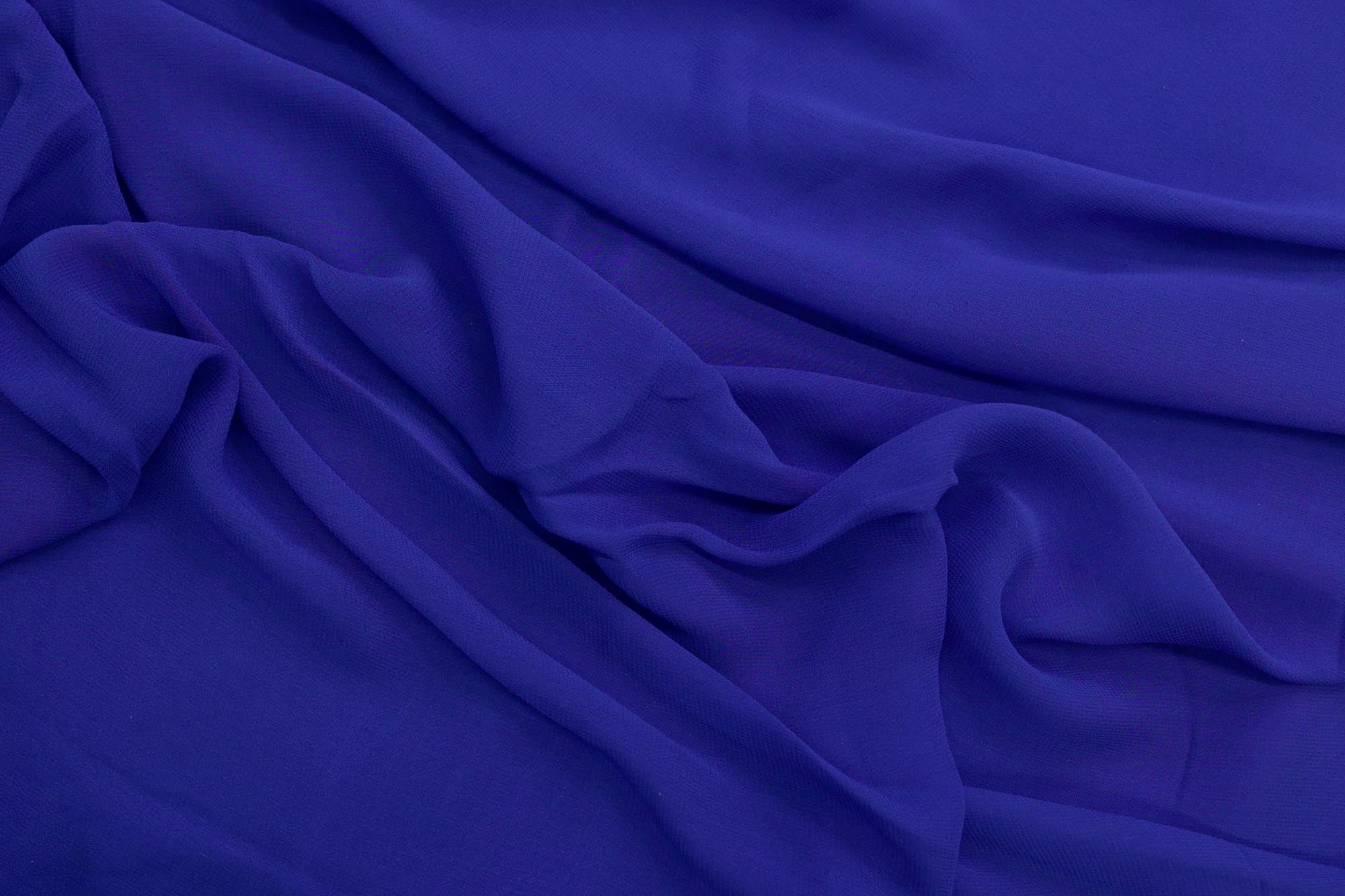 Royal blue plain georgette fabric