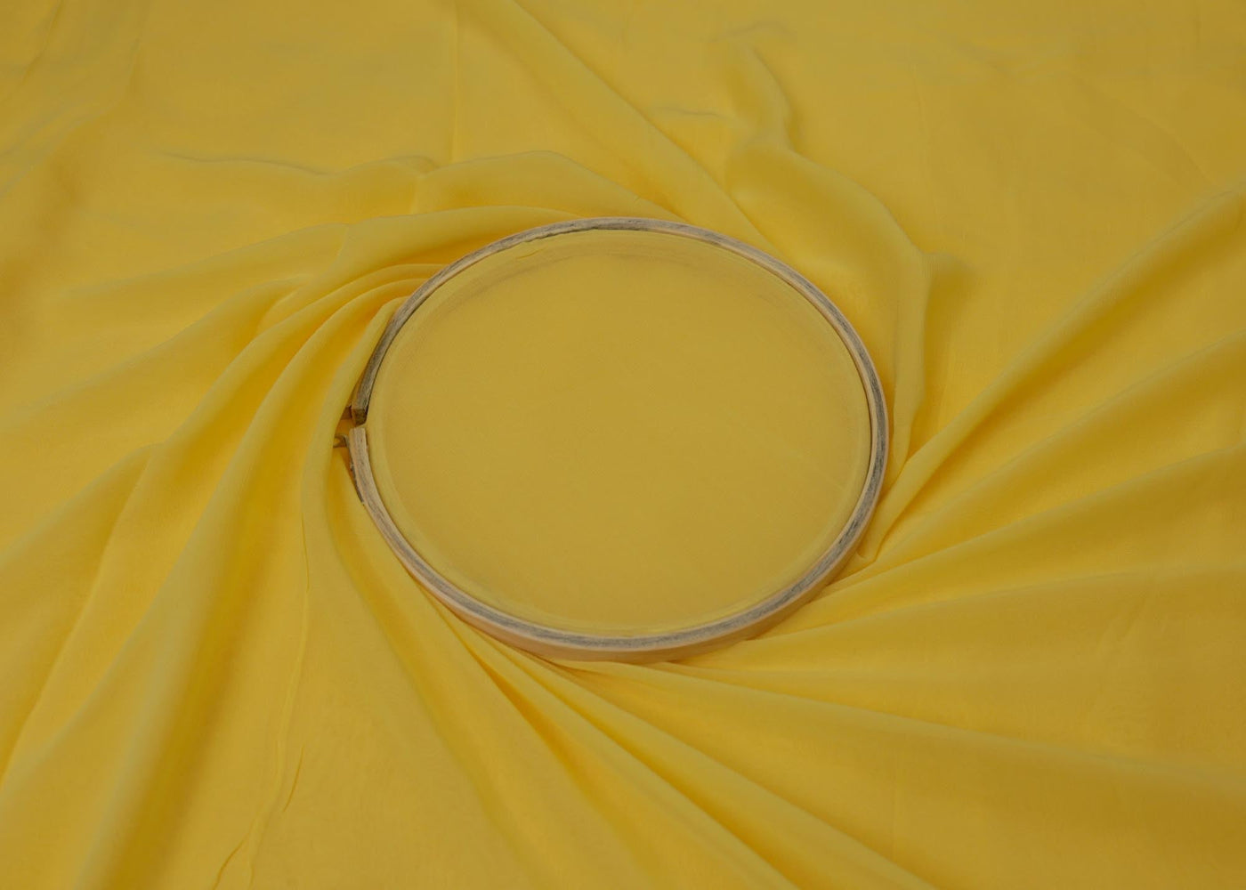 Bright golden plain georgette fabric- Paras Gallery Fabrics
