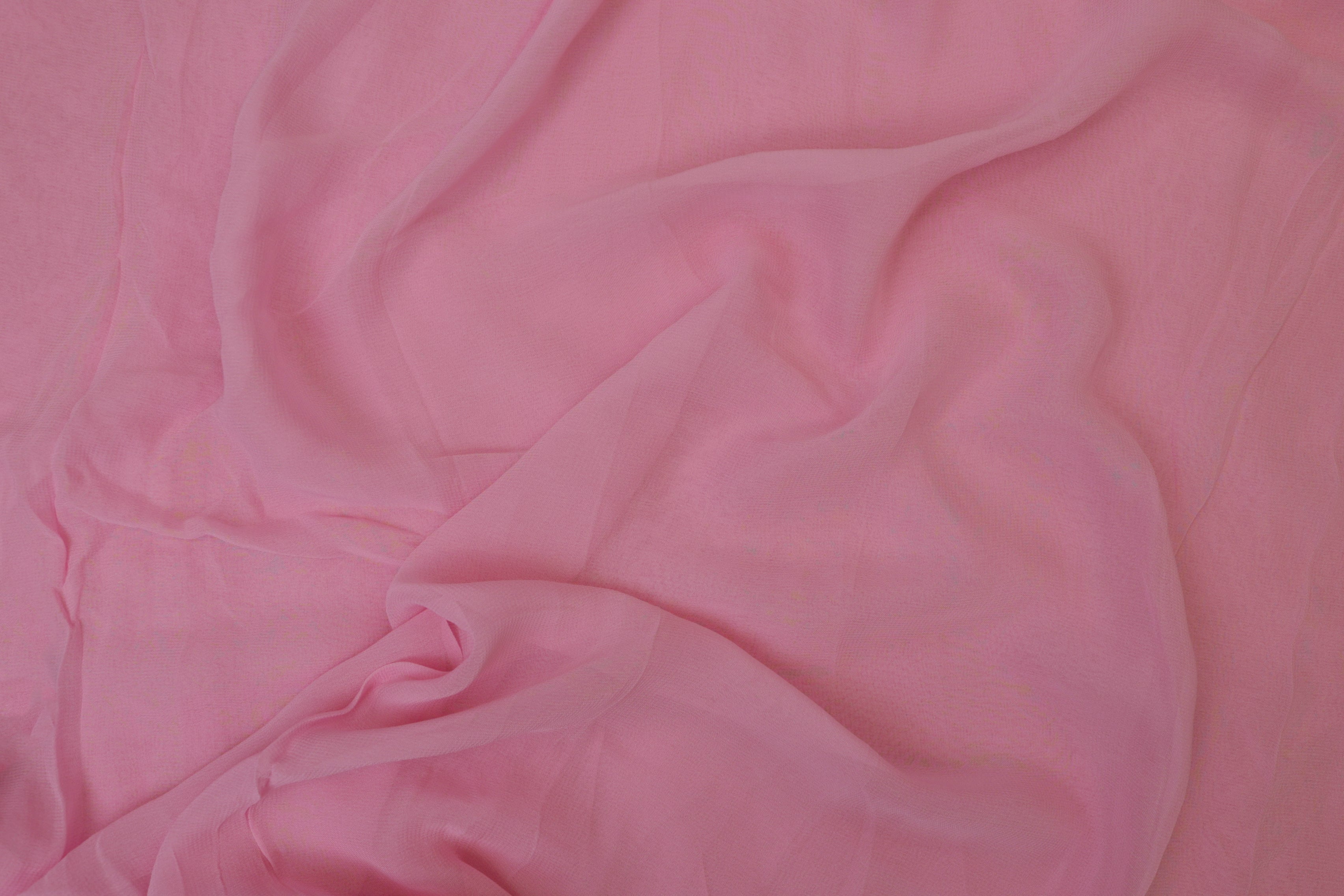 Pink plain georgette fabric