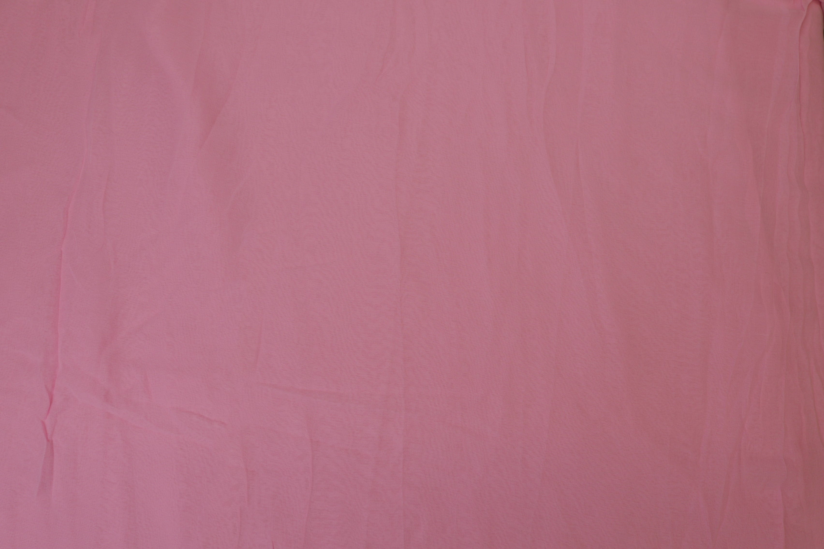 Pink plain georgette fabric