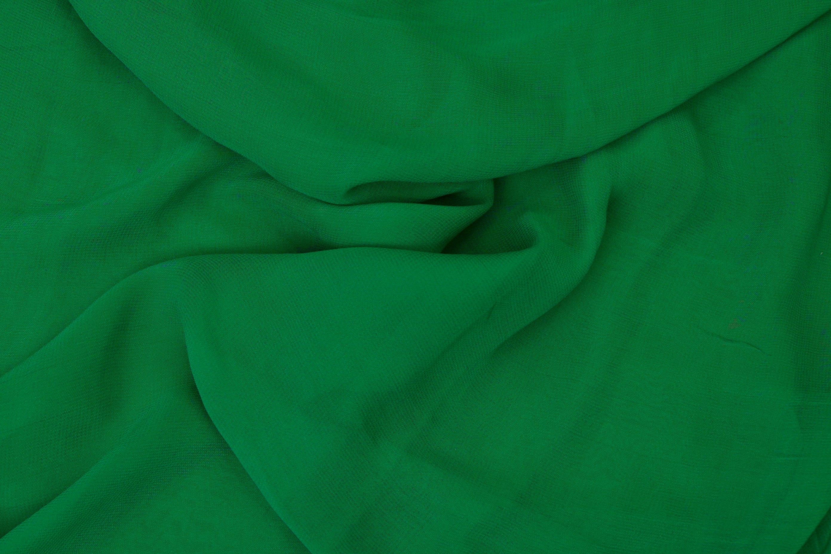 Green plain georgette fabric