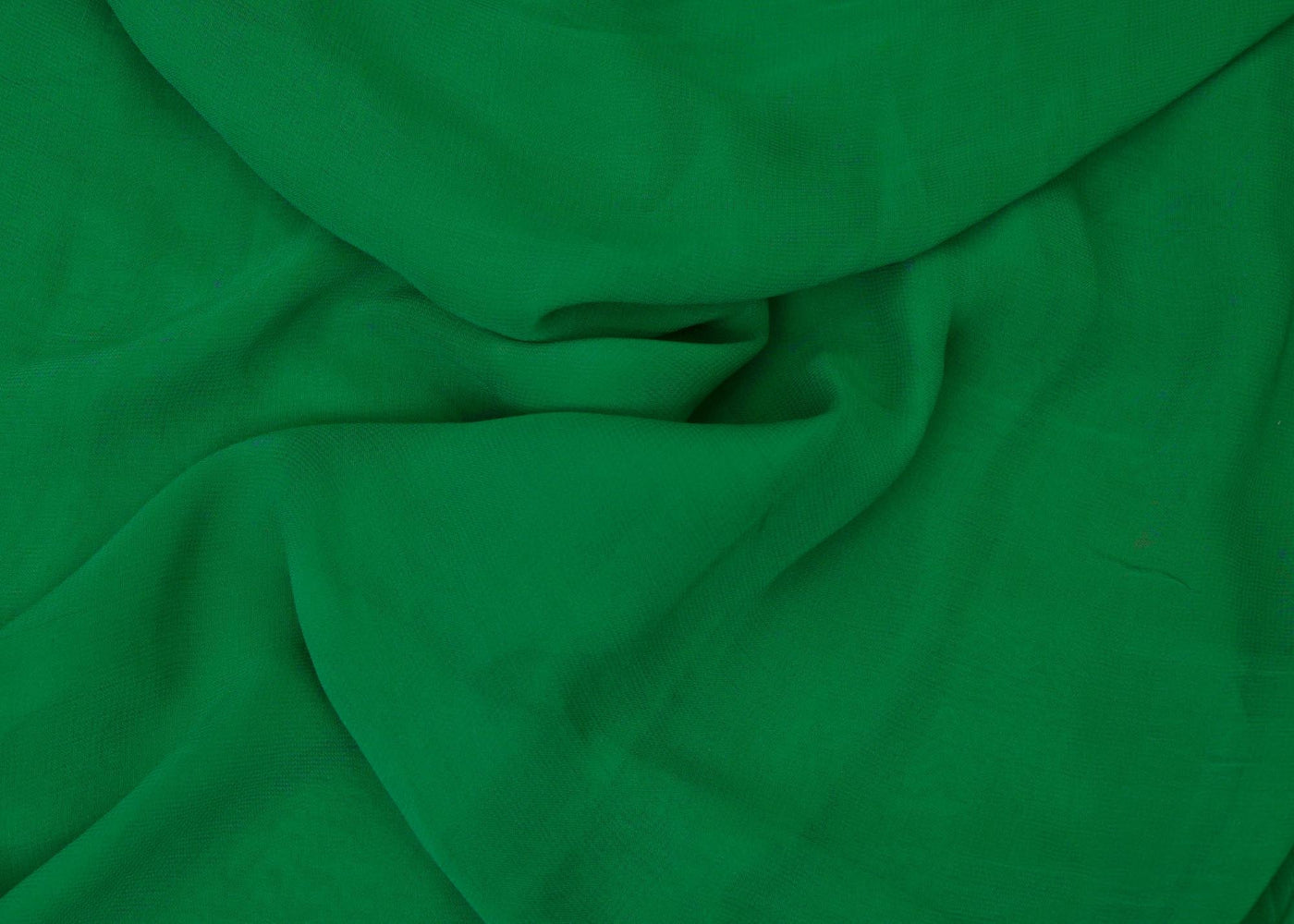 Green plain georgette fabric