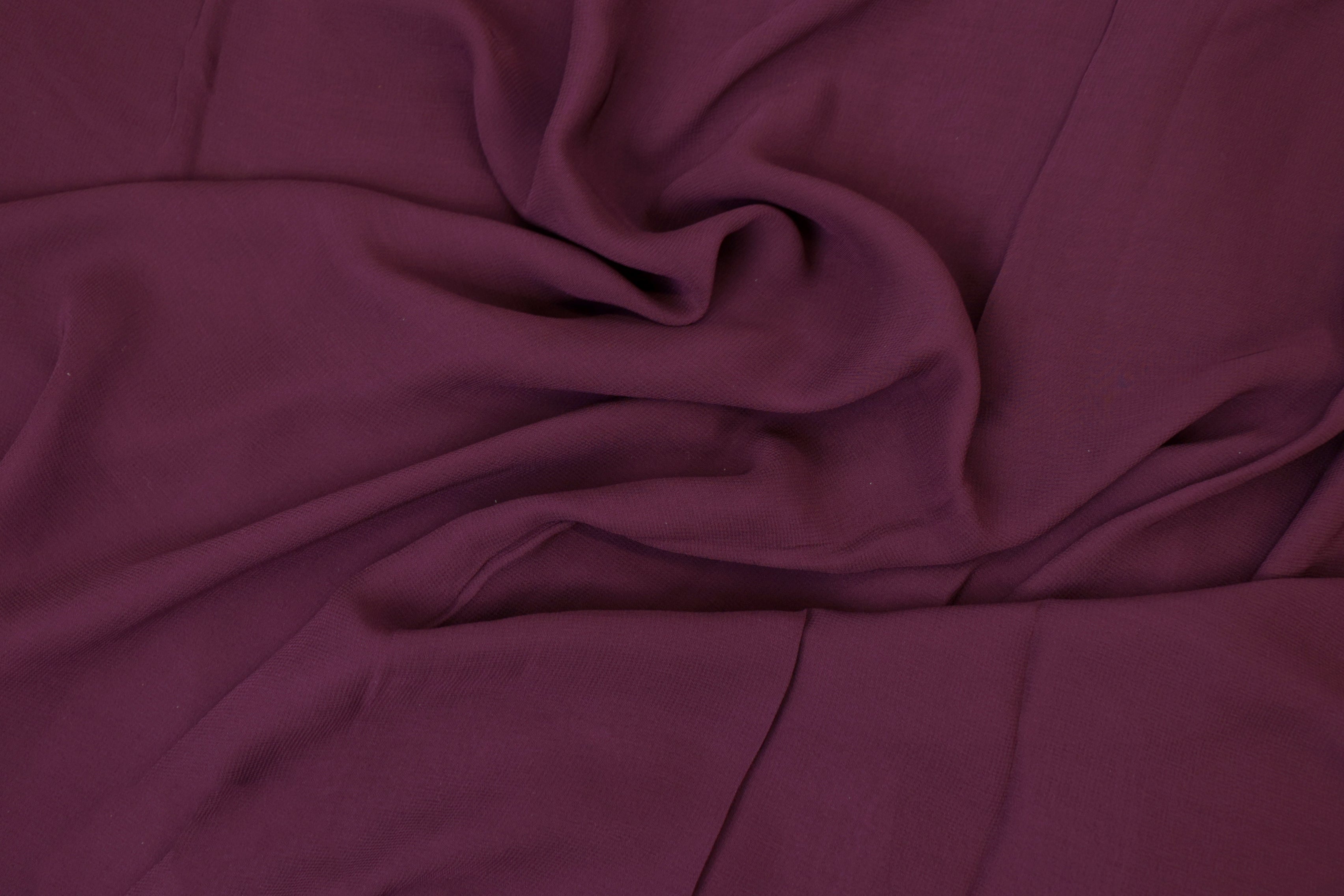 Wine plain georgette fabric