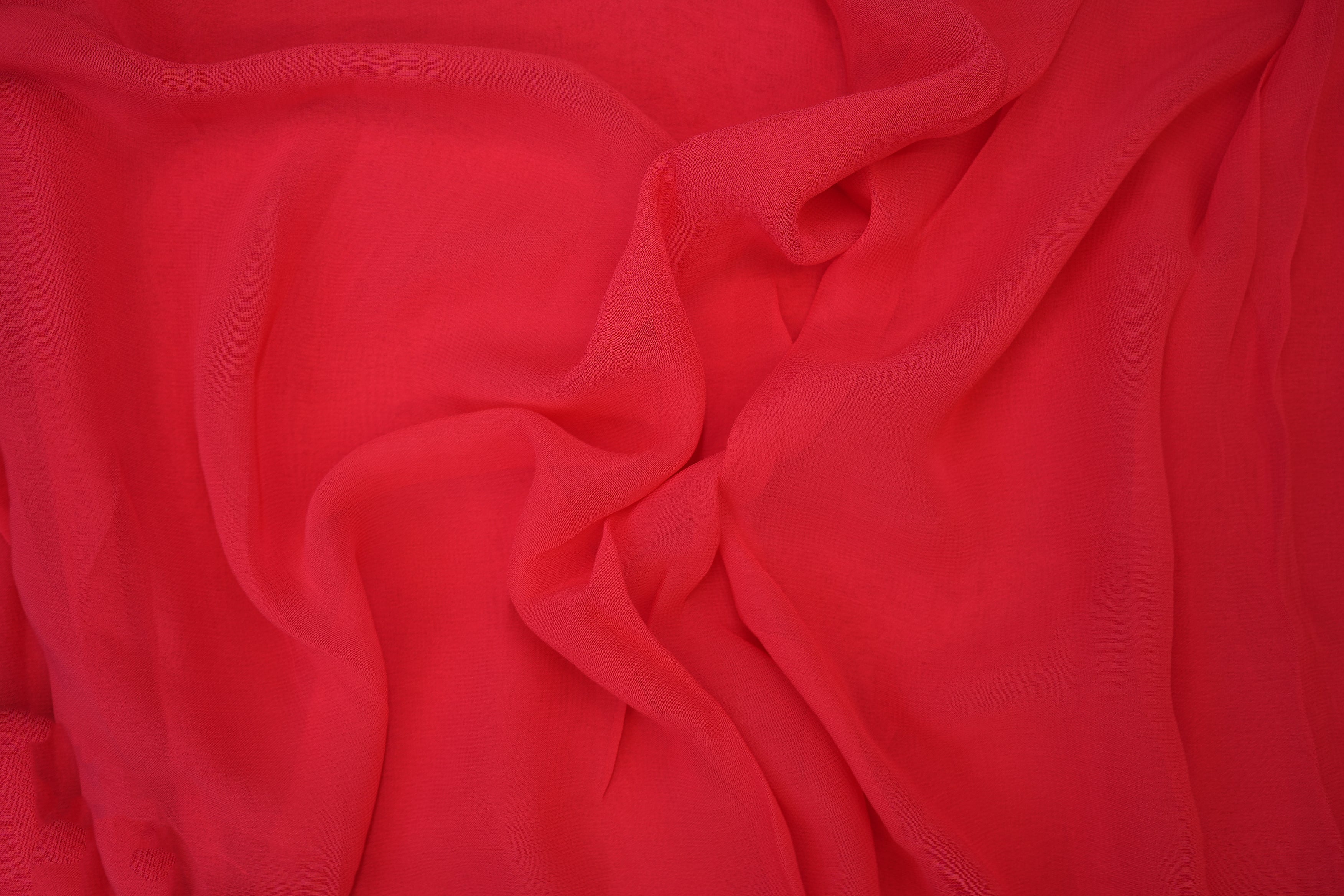 Fushia pink plain georgette fabric