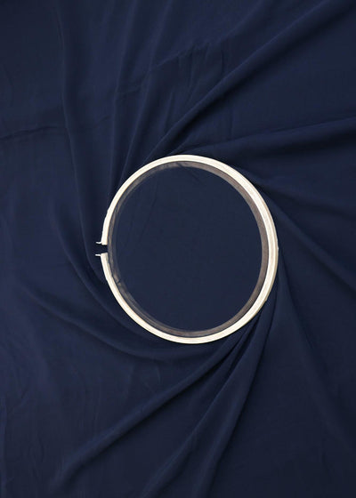 Navy blue plain georgette fabric 9293(26)