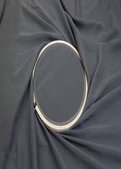 Oxford blue plain georgette fabric 9293(29)