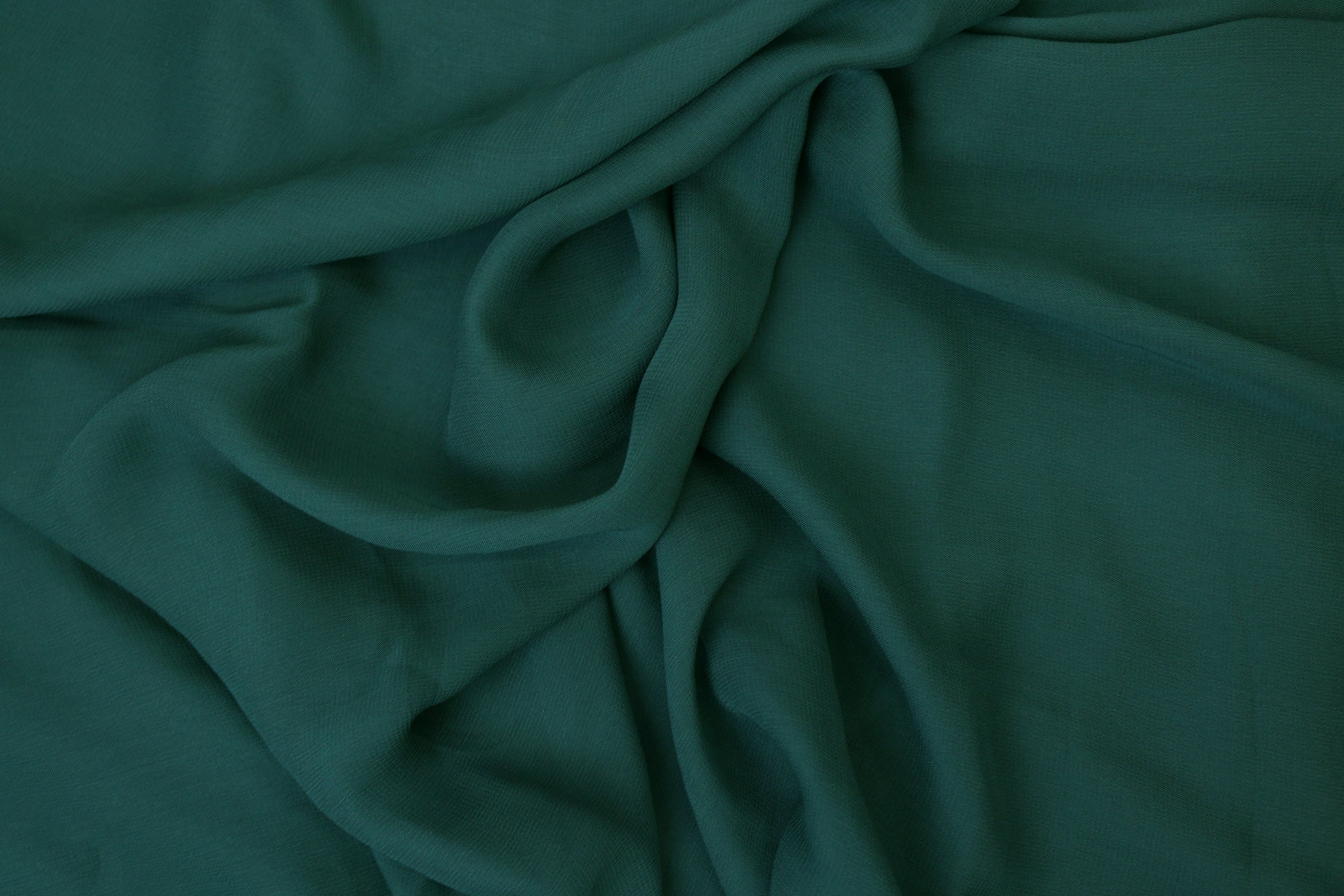 Rama green plain georgette fabric