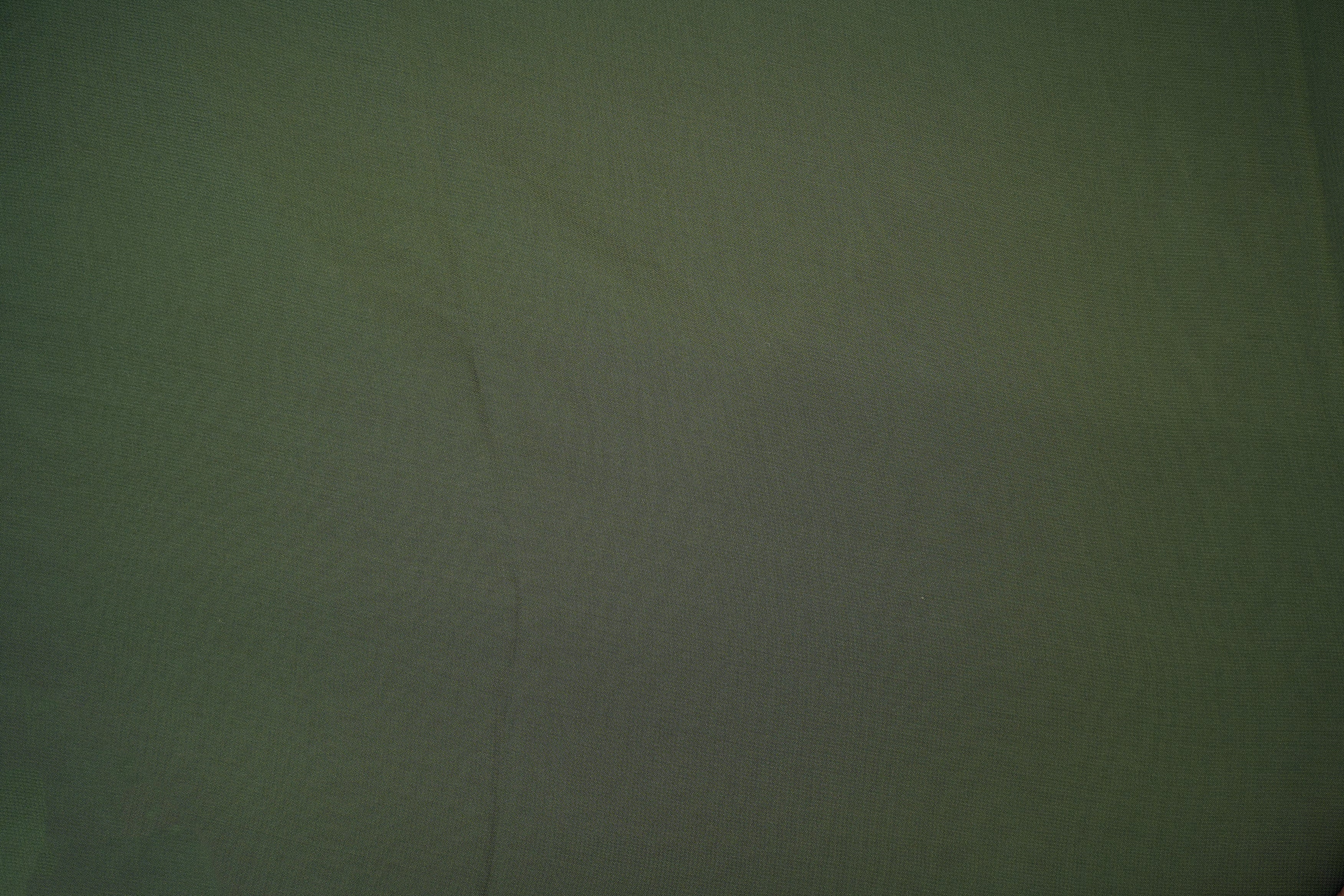 Hunter green plain georgette fabric