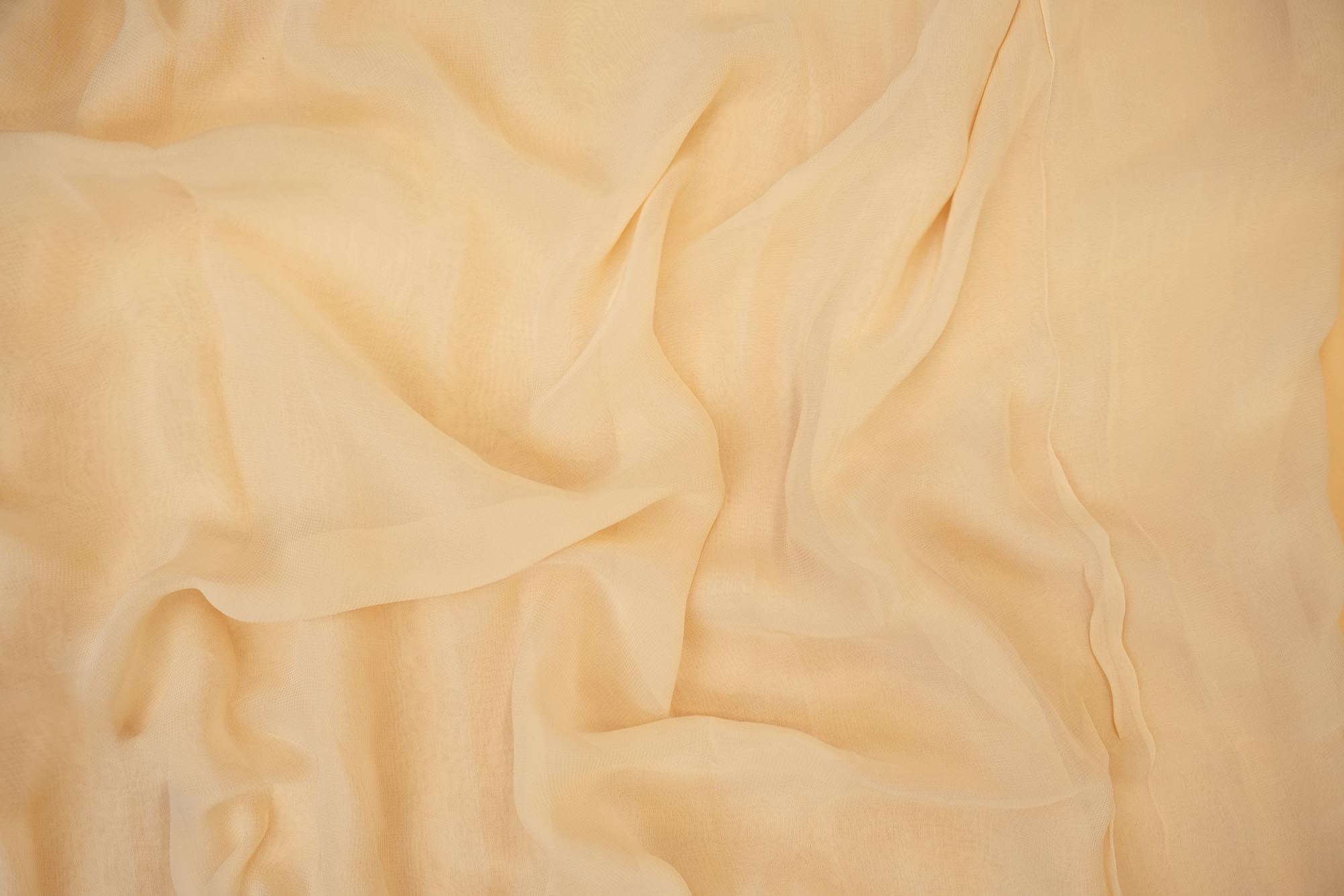 Beige plain georgette fabric