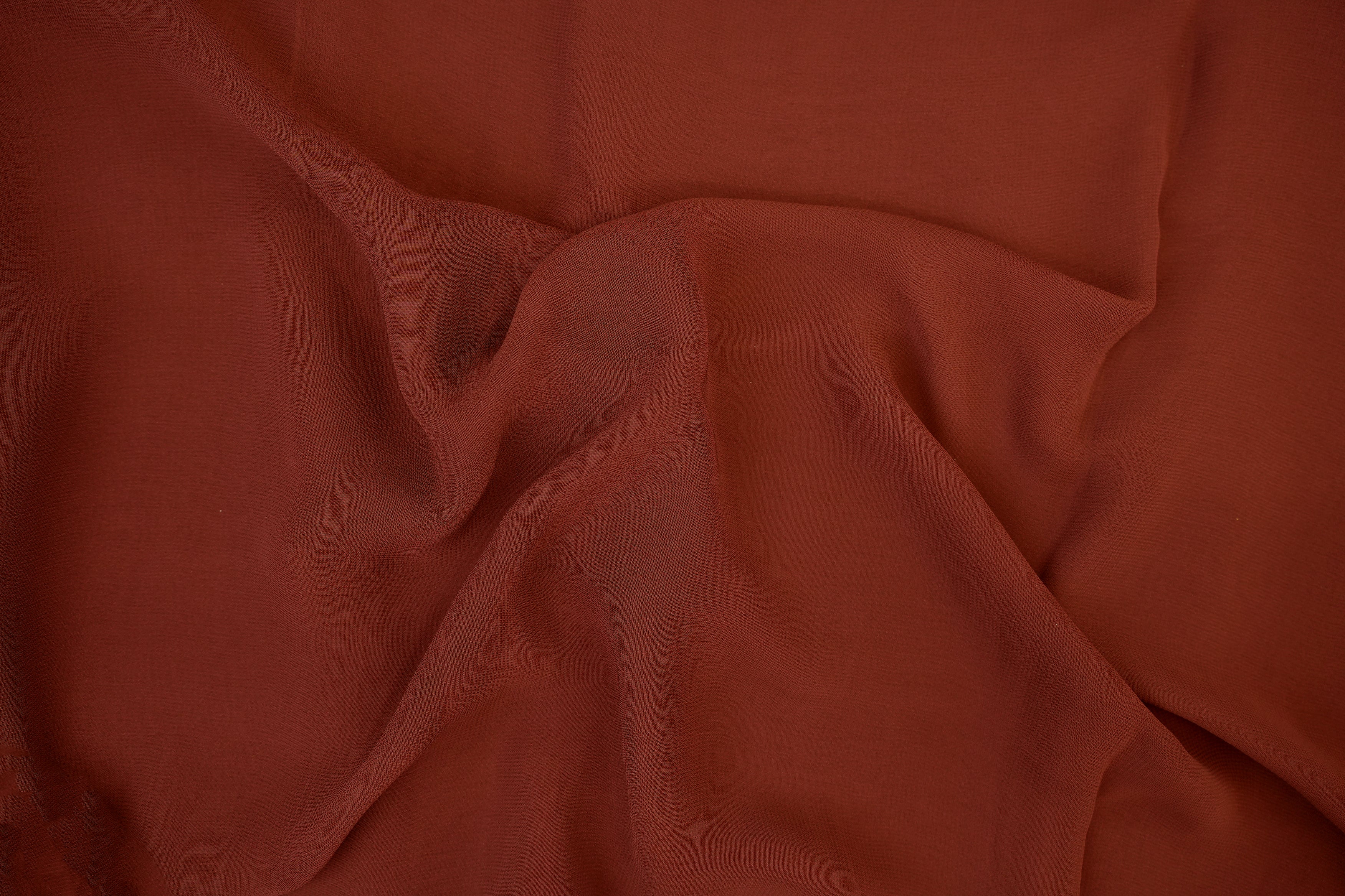 Brown plain georgette fabric