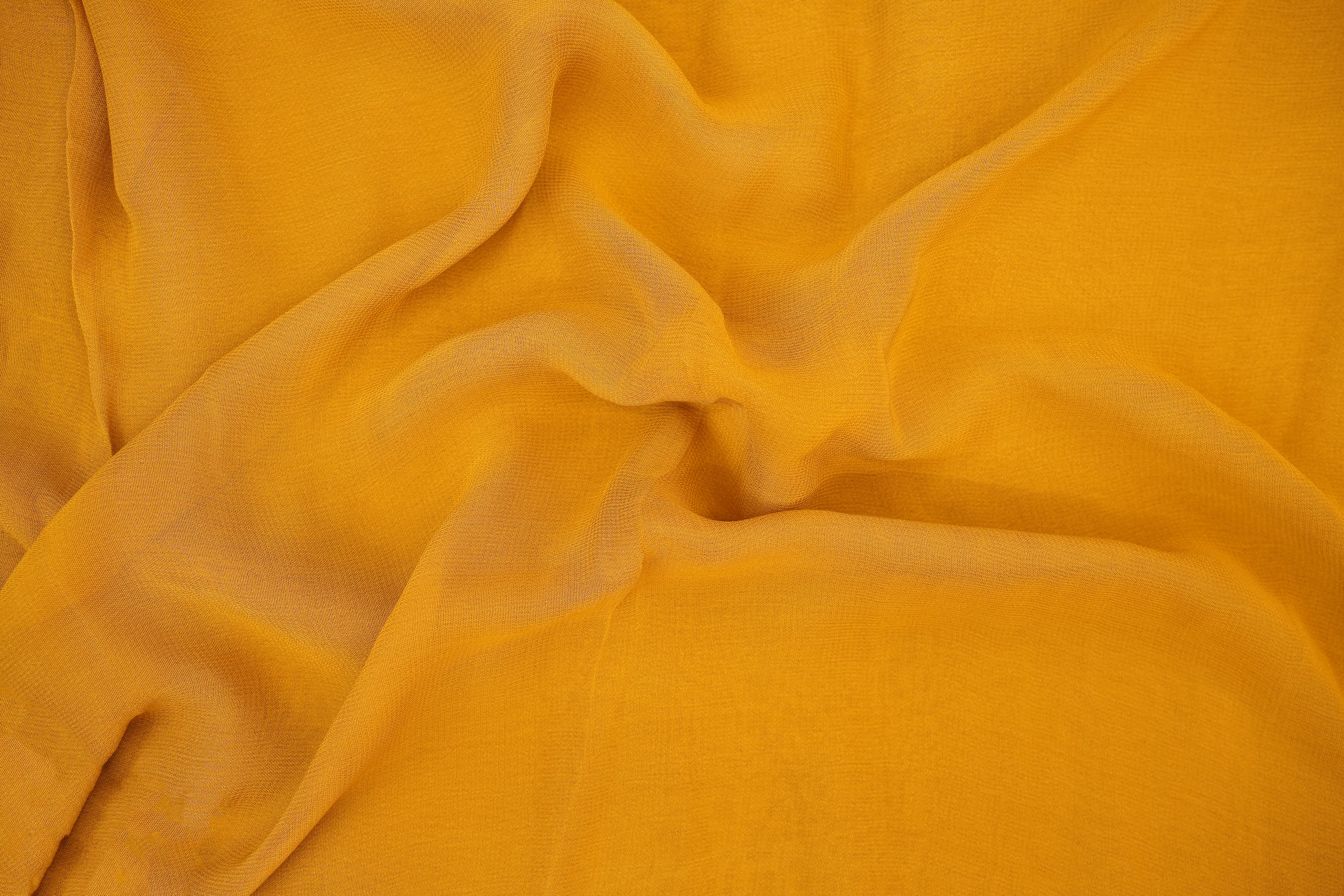 Mustard plain georgette fabric