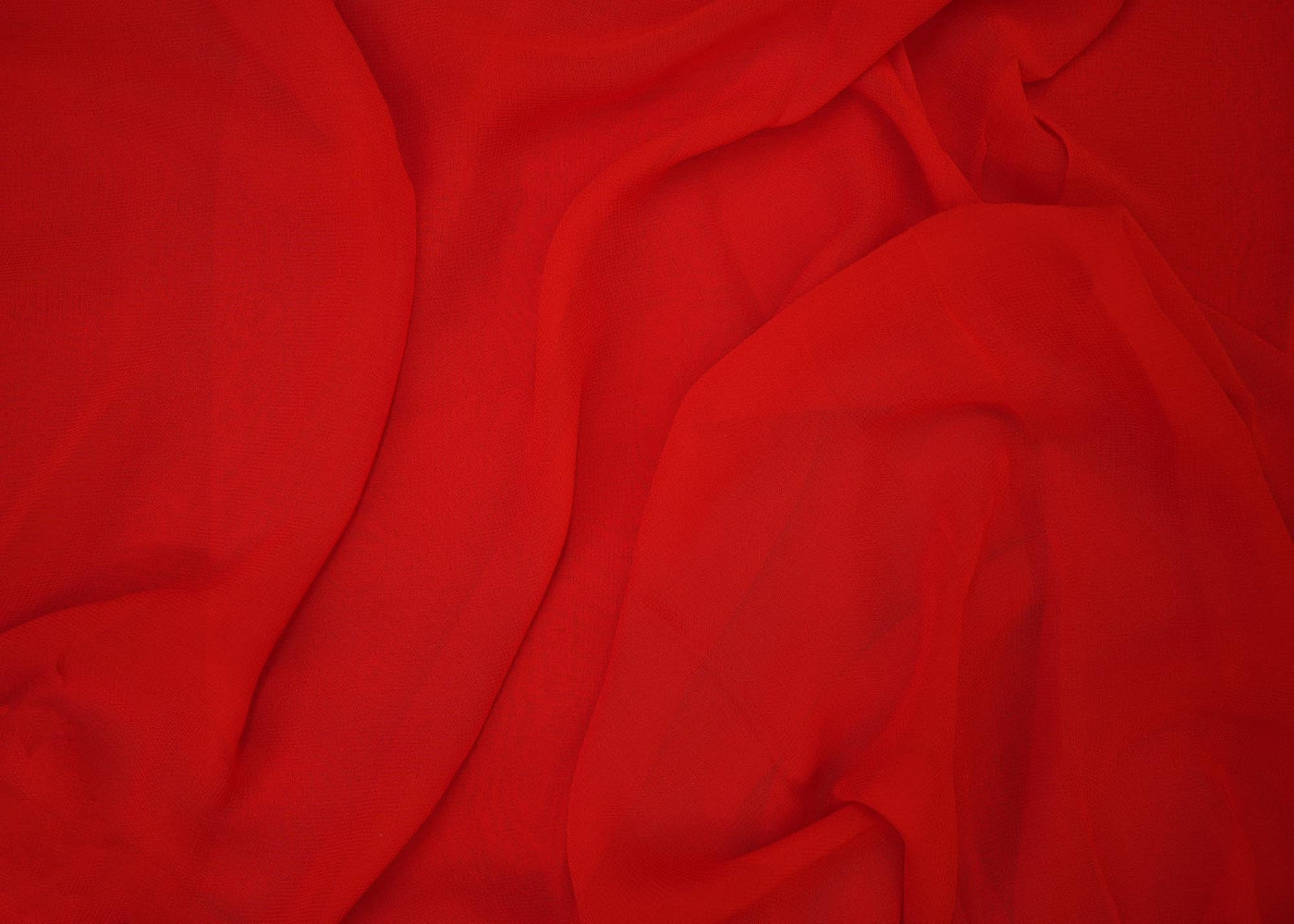 Red plain georgette fabric