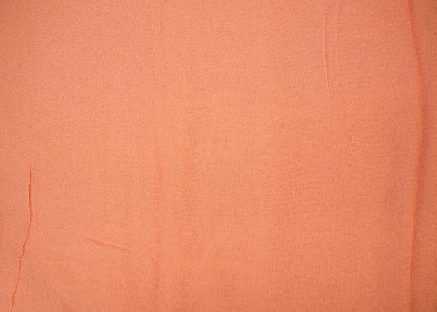 Peach plain georgette fabric